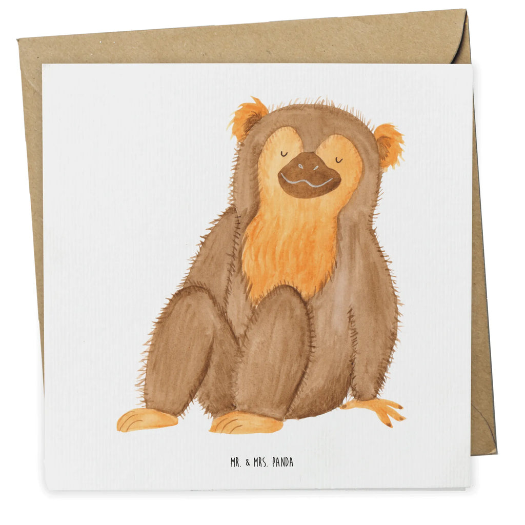 Deluxe Karte Affe Glückwunschkarte, Hochwertige Grußkarte, Geburtstagskarte, Hochwertige Klappkarte, Grußkarte, Karte, Einladungskarte, Hochzeitskarte, Klappkarte, Afrika, Wildtiere, Respekt, Selbstbewusstsein, Selbstachtung, Selfcare, Äffchen, Affe, Liebe, Selbstliebe, Motivation, Affen