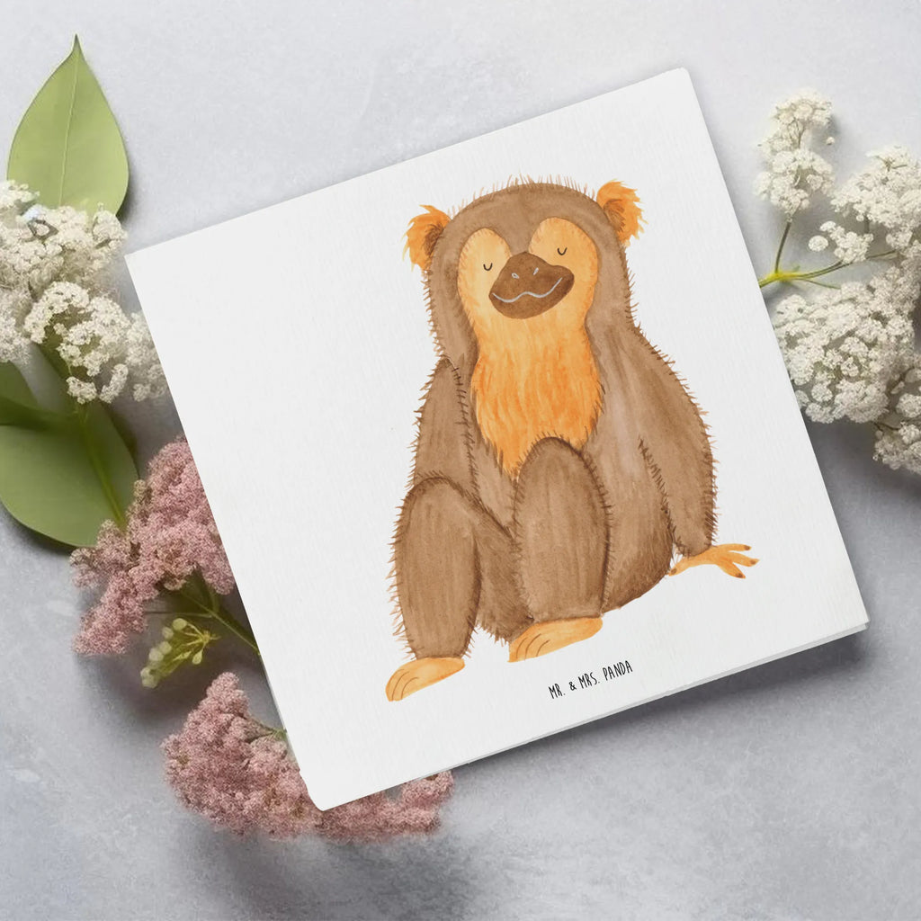 Deluxe Karte Affe Glückwunschkarte, Hochwertige Grußkarte, Geburtstagskarte, Hochwertige Klappkarte, Grußkarte, Karte, Einladungskarte, Hochzeitskarte, Klappkarte, Afrika, Wildtiere, Respekt, Selbstbewusstsein, Selbstachtung, Selfcare, Äffchen, Affe, Liebe, Selbstliebe, Motivation, Affen