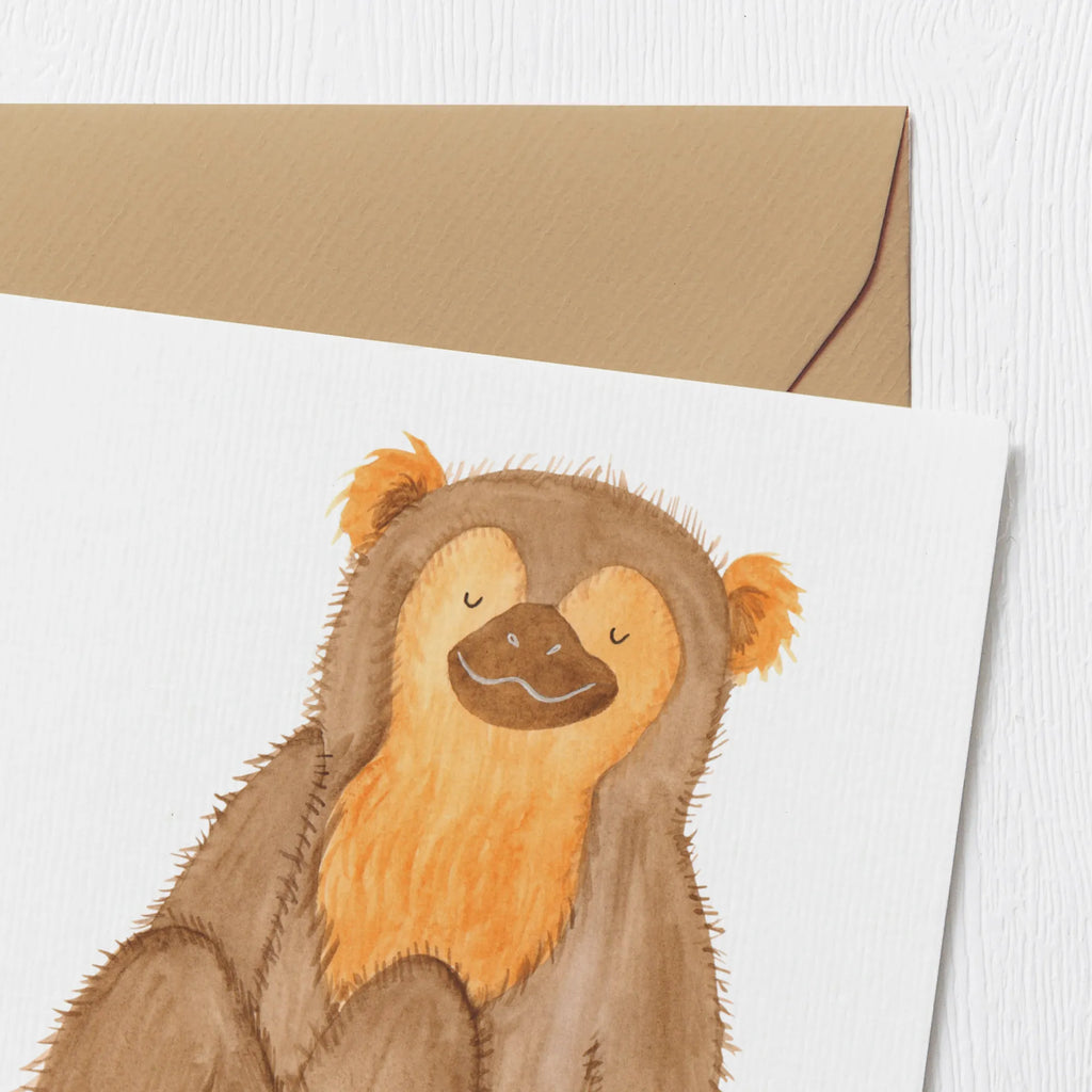 Deluxe Karte Affe Glückwunschkarte, Hochwertige Grußkarte, Geburtstagskarte, Hochwertige Klappkarte, Grußkarte, Karte, Einladungskarte, Hochzeitskarte, Klappkarte, Afrika, Wildtiere, Respekt, Selbstbewusstsein, Selbstachtung, Selfcare, Äffchen, Affe, Liebe, Selbstliebe, Motivation, Affen