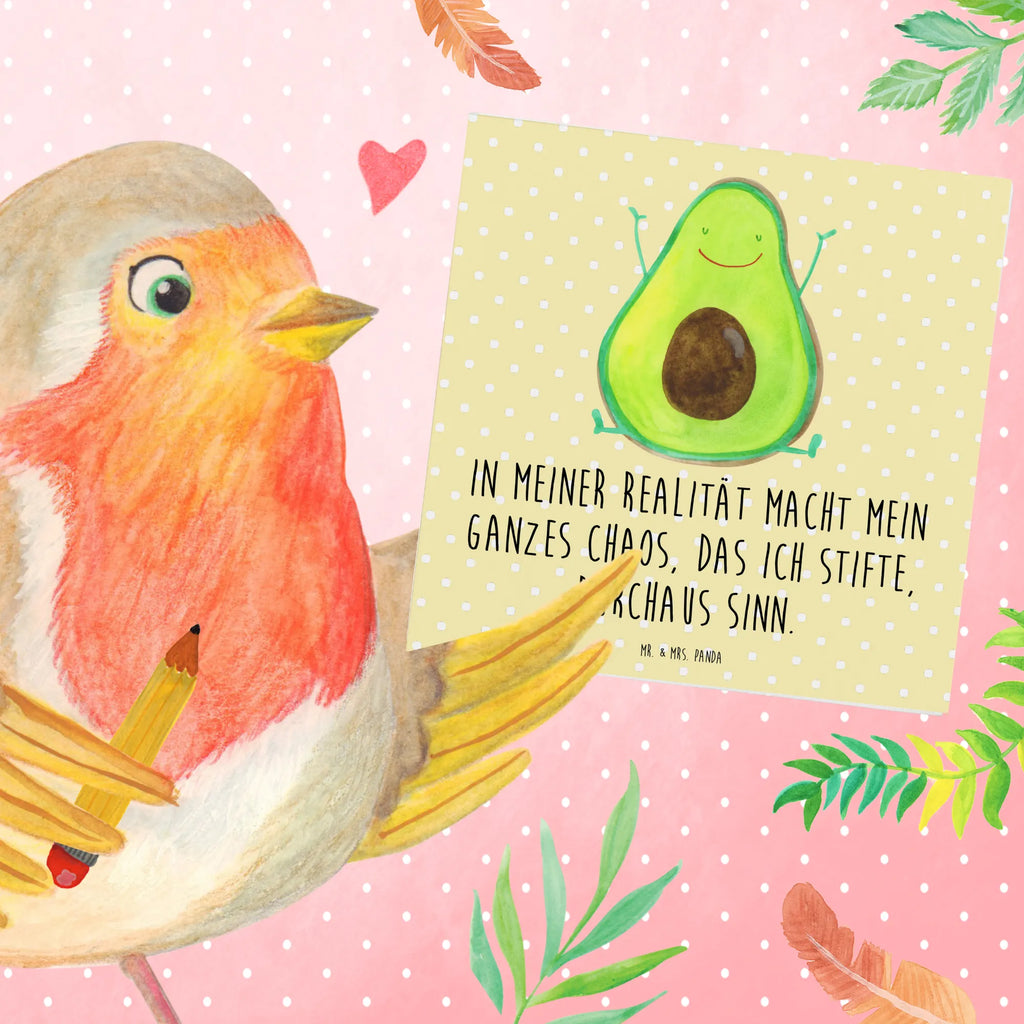 Deluxe Card avocado Happy Glückwunschkarte, Grußkarte, Einladungskarte, Hochwertige Grußkarte, Hochzeitskarte, Geburtstagskarte, Hochwertige Klappkarte, Karte, Klappkarte, Avocado, Veggie, Vegan, Gesund, Chaos