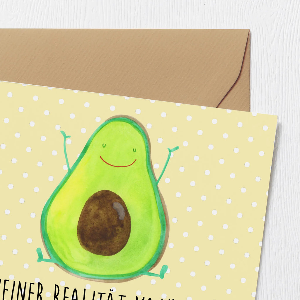 Deluxe Card avocado Happy Glückwunschkarte, Grußkarte, Einladungskarte, Hochwertige Grußkarte, Hochzeitskarte, Geburtstagskarte, Hochwertige Klappkarte, Karte, Klappkarte, Avocado, Veggie, Vegan, Gesund, Chaos