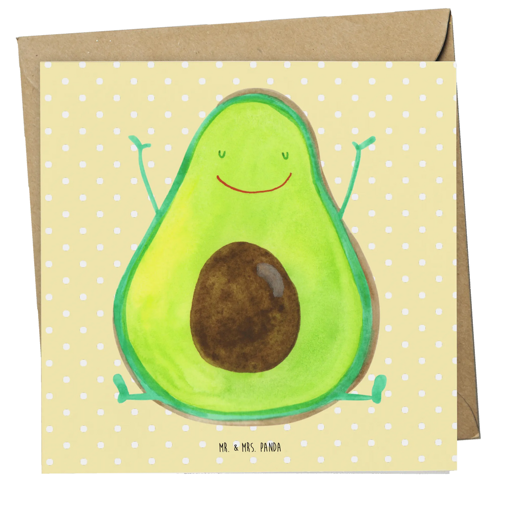 Deluxe Card avocado Happy Glückwunschkarte, Grußkarte, Einladungskarte, Hochwertige Grußkarte, Hochzeitskarte, Geburtstagskarte, Hochwertige Klappkarte, Karte, Klappkarte, Avocado, Veggie, Vegan, Gesund, Chaos