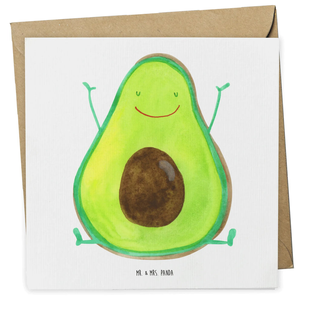Deluxe Card avocado Happy Glückwunschkarte, Grußkarte, Einladungskarte, Hochwertige Grußkarte, Hochzeitskarte, Geburtstagskarte, Hochwertige Klappkarte, Karte, Klappkarte, Avocado, Veggie, Vegan, Gesund, Chaos