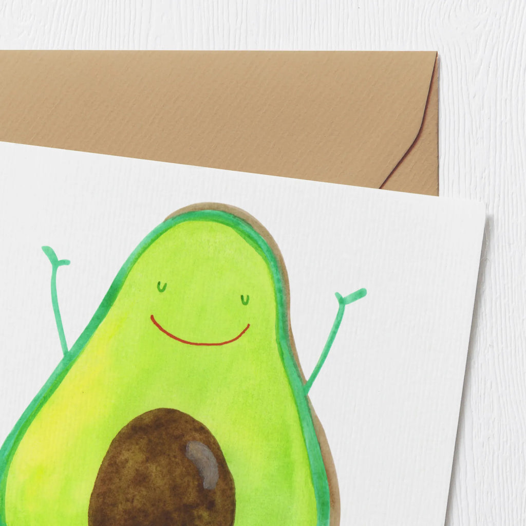 Deluxe Card avocado Happy Glückwunschkarte, Grußkarte, Einladungskarte, Hochwertige Grußkarte, Hochzeitskarte, Geburtstagskarte, Hochwertige Klappkarte, Karte, Klappkarte, Avocado, Veggie, Vegan, Gesund, Chaos
