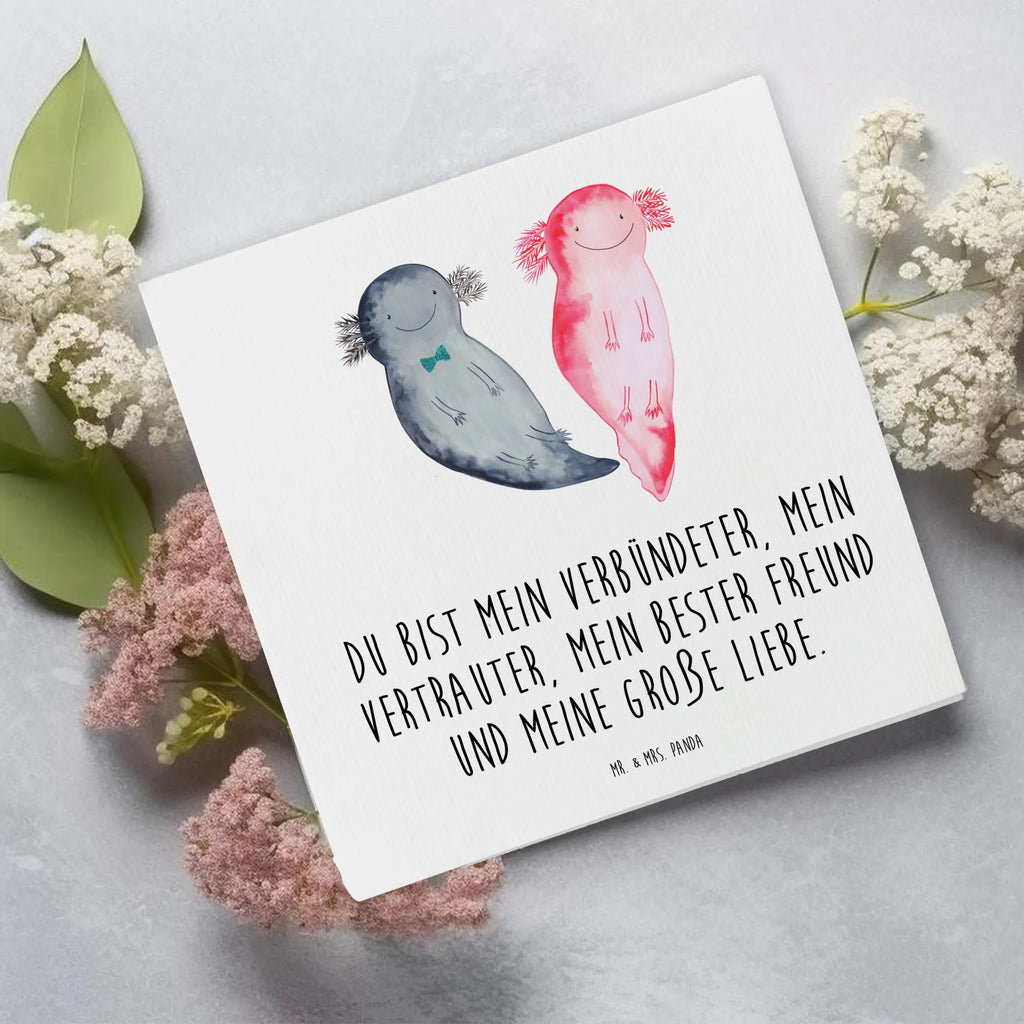 Deluxe Karte Axolotl Freundin Geburtstagskarte, Einladungskarte, Hochzeitskarte, Karte, Grußkarte, Hochwertige Grußkarte, Glückwunschkarte, Klappkarte, Hochwertige Klappkarte, Axolotl, Molch, Liebesbeweis, große Liebe, Freund, Ehemann, Verlobter, Lurche, Schwanzlurch, Jahrestag, Liebe, Lurch, Valentinstag, Axolot