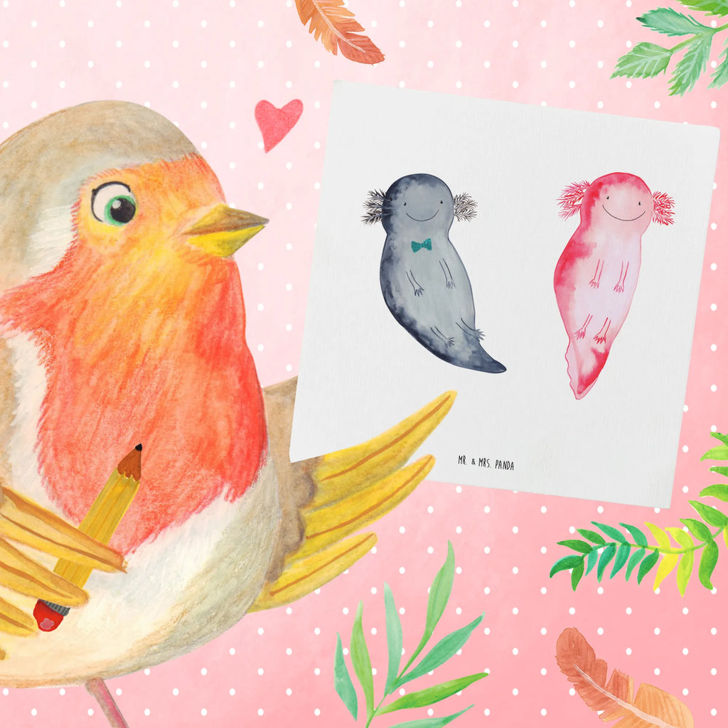 Deluxe Karte Axolotl Freundin Geburtstagskarte, Einladungskarte, Hochzeitskarte, Karte, Grußkarte, Hochwertige Grußkarte, Glückwunschkarte, Klappkarte, Hochwertige Klappkarte, Axolotl, Molch, Liebesbeweis, große Liebe, Freund, Ehemann, Verlobter, Lurche, Schwanzlurch, Jahrestag, Liebe, Lurch, Valentinstag, Axolot