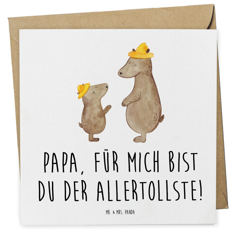 Deluxe Card Bears with hats Geburtstagskarte, Einladungskarte, Glückwunschkarte, Klappkarte, Hochzeitskarte, Hochwertige Klappkarte, Karte, Hochwertige Grußkarte, Grußkarte, Familie, Vatertag, Muttertag, Bruder, Schwester, Mama, Papa, Oma, Opa, Paps, Bär, Söhne, Sohn, Family, Vater-Sohn, Dad, Kind, Lieblingsmensch, Papi, Daddy, Vorbild, Bären, Vater, Kinder