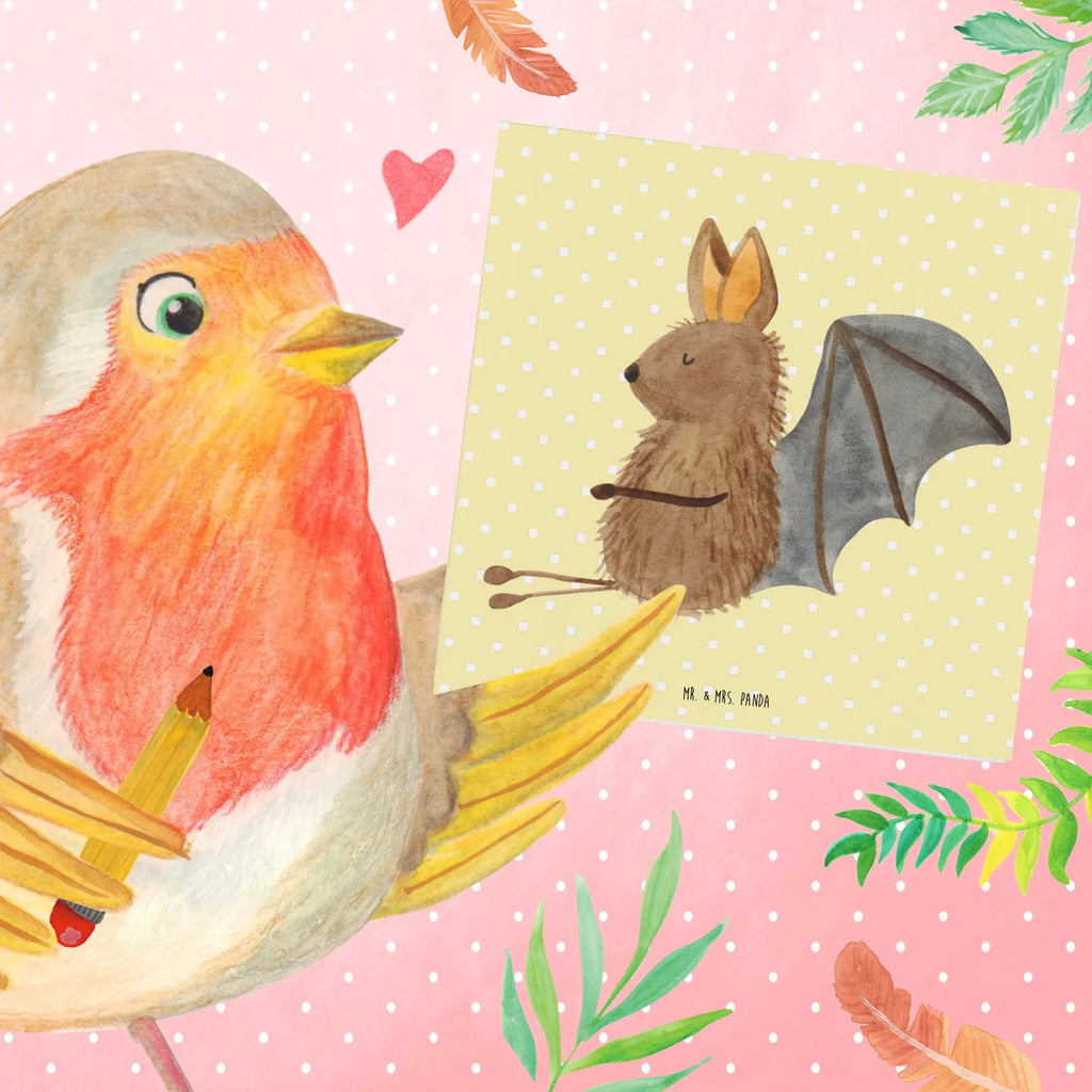 Deluxe Karte Fledermaus Sitzen Einladungskarte, Klappkarte, Geburtstagskarte, Karte, Glückwunschkarte, Hochwertige Grußkarte, Hochzeitskarte, Grußkarte, Hochwertige Klappkarte, Tiermotive, Gute Laune, lustige Sprüche, Tiere, Motivation, Fledermäuse, Fledermaus, entspannen