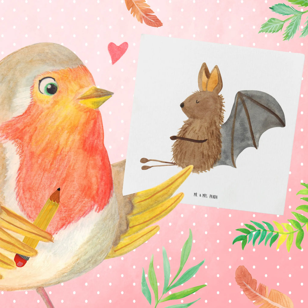 Deluxe Karte Fledermaus Sitzen Einladungskarte, Klappkarte, Geburtstagskarte, Karte, Glückwunschkarte, Hochwertige Grußkarte, Hochzeitskarte, Grußkarte, Hochwertige Klappkarte, Tiermotive, Gute Laune, lustige Sprüche, Tiere, Motivation, Fledermäuse, Fledermaus, entspannen