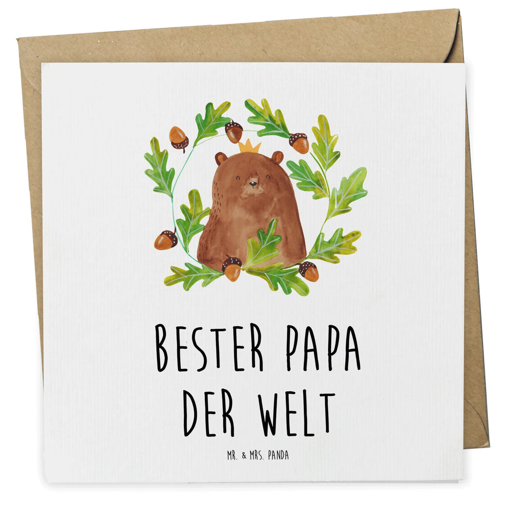 Deluxe Karte Bär König Hochwertige Klappkarte, Karte, Einladungskarte, Geburtstagskarte, Hochwertige Grußkarte, Hochzeitskarte, Klappkarte, Glückwunschkarte, Grußkarte, Bär, Teddy, Teddybär, bester Vater, Daddy, bester Papa, Papa, Papi, Dad, Vatertag, Vater, Papa Bär, weltbester Papa