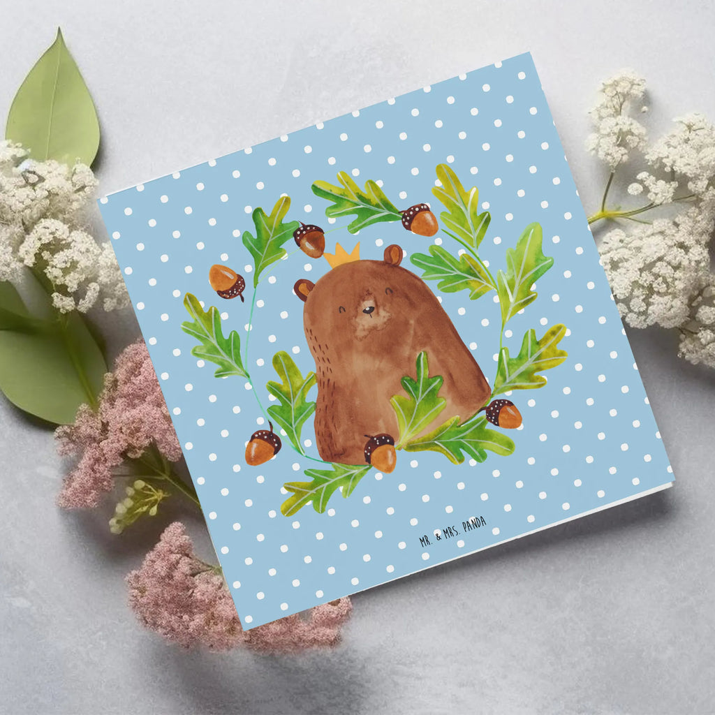 Deluxe Karte Bär König Hochwertige Klappkarte, Karte, Einladungskarte, Geburtstagskarte, Hochwertige Grußkarte, Hochzeitskarte, Klappkarte, Glückwunschkarte, Grußkarte, Bär, Teddy, Teddybär, bester Vater, Daddy, bester Papa, Papa, Papi, Dad, Vatertag, Vater, Papa Bär, weltbester Papa