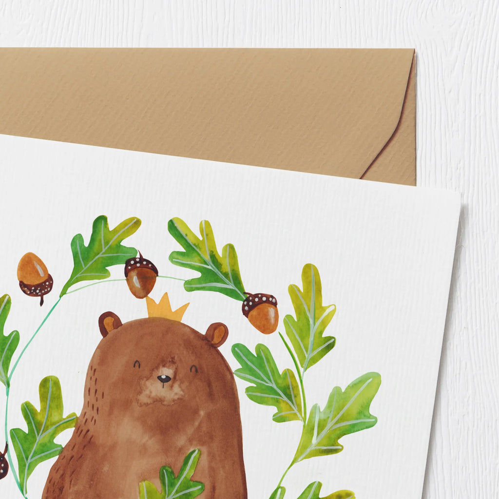 Deluxe Karte Bär König Hochwertige Klappkarte, Karte, Einladungskarte, Geburtstagskarte, Hochwertige Grußkarte, Hochzeitskarte, Klappkarte, Glückwunschkarte, Grußkarte, Bär, Teddy, Teddybär, bester Vater, Daddy, bester Papa, Papa, Papi, Dad, Vatertag, Vater, Papa Bär, weltbester Papa