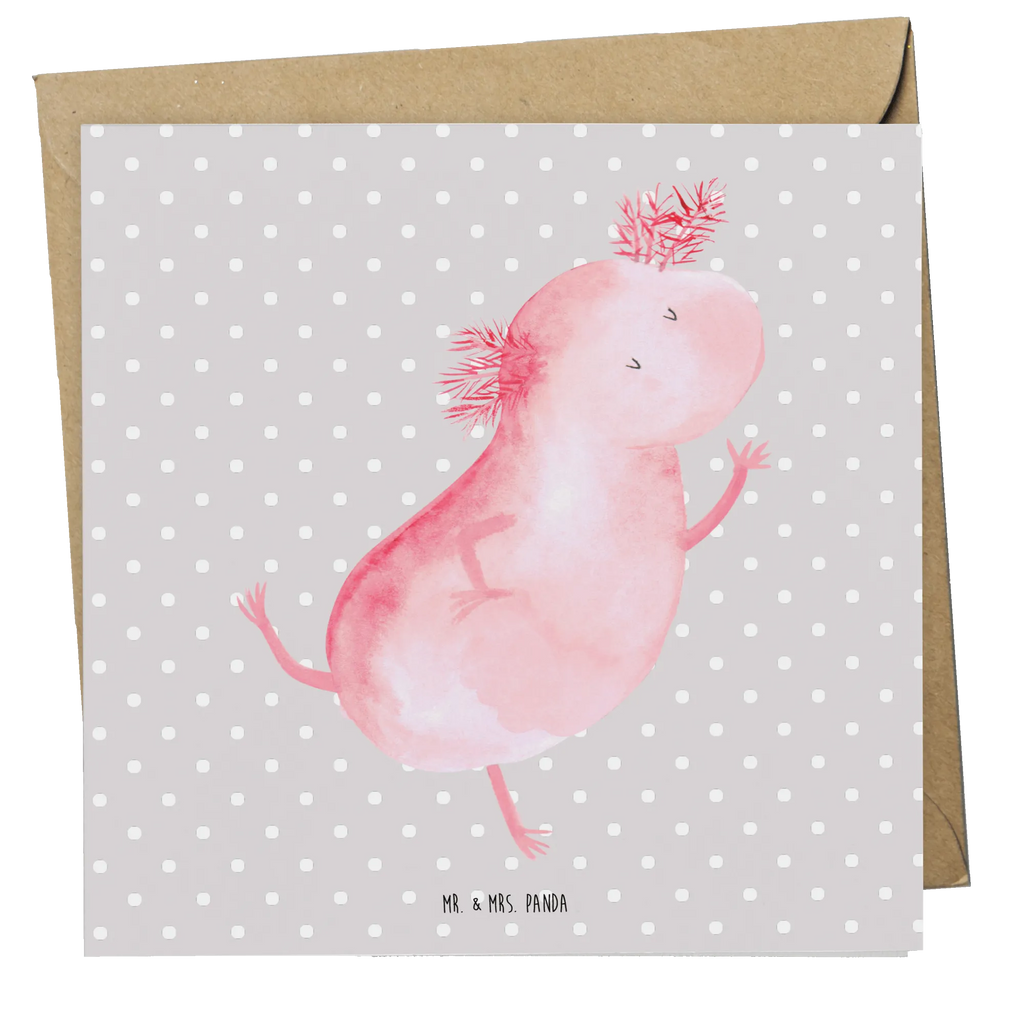 Deluxe Karte Axolotl Tanzen Hochwertige Klappkarte, Karte, Klappkarte, Einladungskarte, Geburtstagskarte, Hochzeitskarte, Glückwunschkarte, Grußkarte, Hochwertige Grußkarte, Axolotl, Molch, beste Freundin, Schwanzlurch, verrückt, Lurch, Sterne, Dachschaden, Lurche, Axolot, Freundin