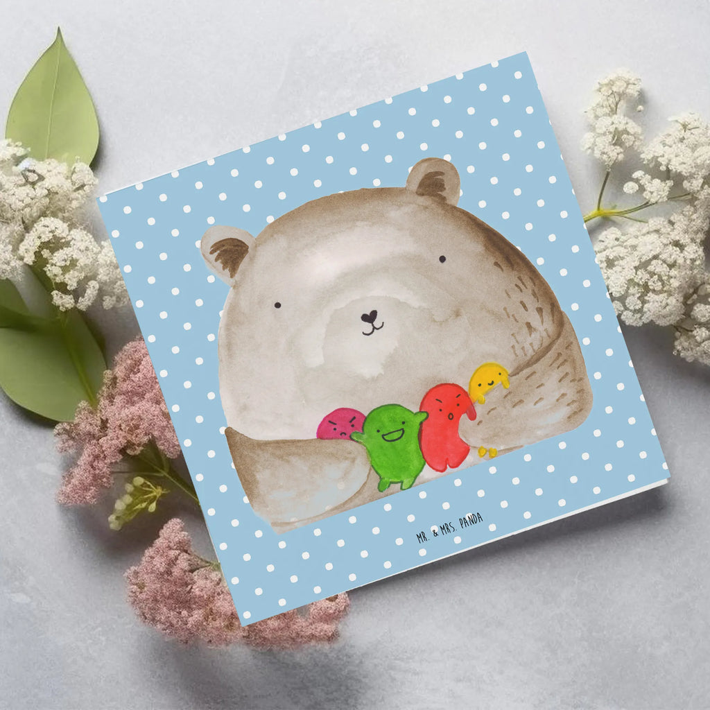 Deluxe Karte Bär Gefühl Hochwertige Grußkarte, Karte, Geburtstagskarte, Hochwertige Klappkarte, Glückwunschkarte, Hochzeitskarte, Klappkarte, Grußkarte, Einladungskarte, Bär, Teddy, Teddybär, Durchgedreht, Verrückt, Wahnsinn