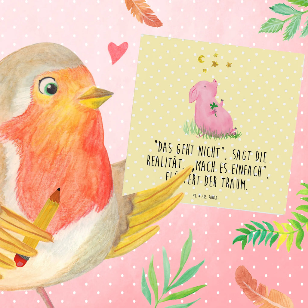 Deluxe Karte Schwein Glück Glückwunschkarte, Karte, Hochwertige Klappkarte, Grußkarte, Hochzeitskarte, Einladungskarte, Geburtstagskarte, Klappkarte, Hochwertige Grußkarte, Tiermotive, Gute Laune, lustige Sprüche, Tiere, Träume, Sterne, Glücksbringer, Sernchen, Schweinchen, Ziele, Glücksschwein. Glück, Schwein, Motivation