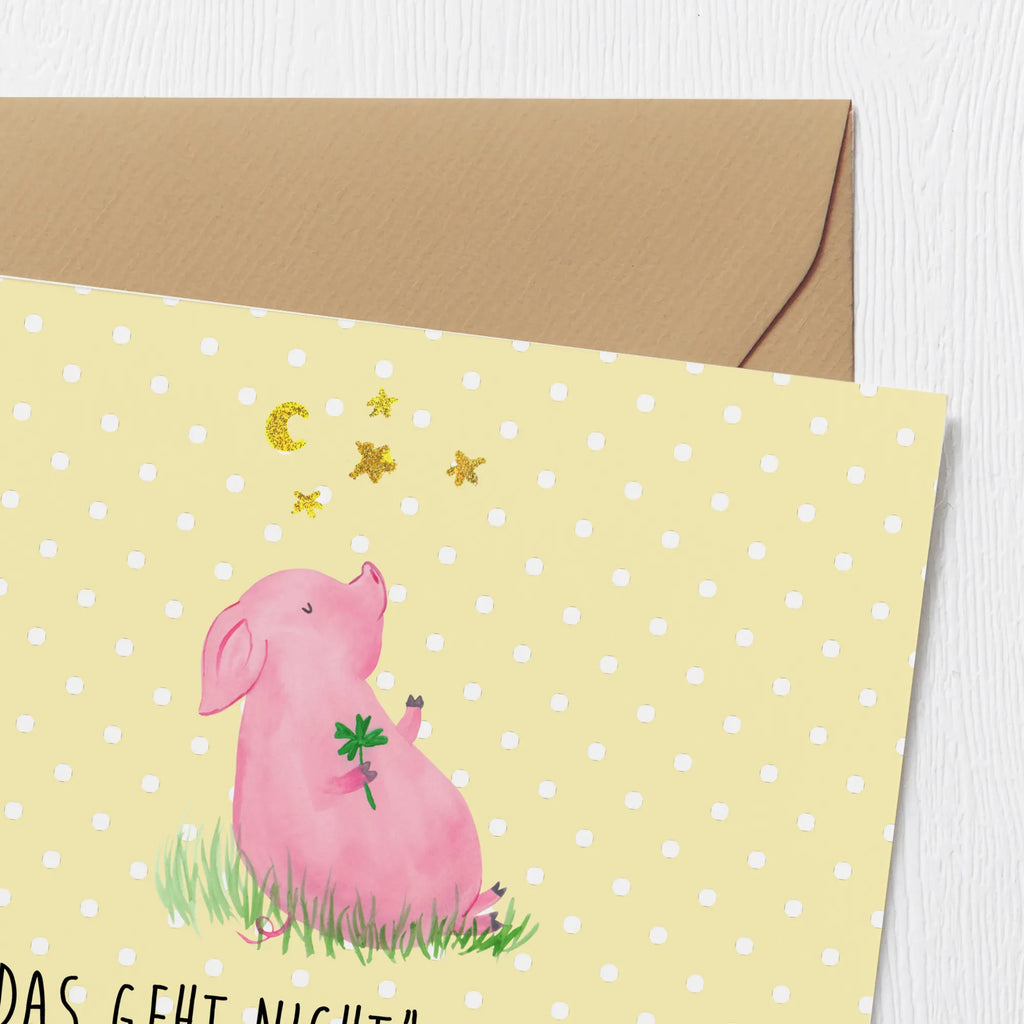 Deluxe Karte Schwein Glück Glückwunschkarte, Karte, Hochwertige Klappkarte, Grußkarte, Hochzeitskarte, Einladungskarte, Geburtstagskarte, Klappkarte, Hochwertige Grußkarte, Tiermotive, Gute Laune, lustige Sprüche, Tiere, Träume, Sterne, Glücksbringer, Sernchen, Schweinchen, Ziele, Glücksschwein. Glück, Schwein, Motivation