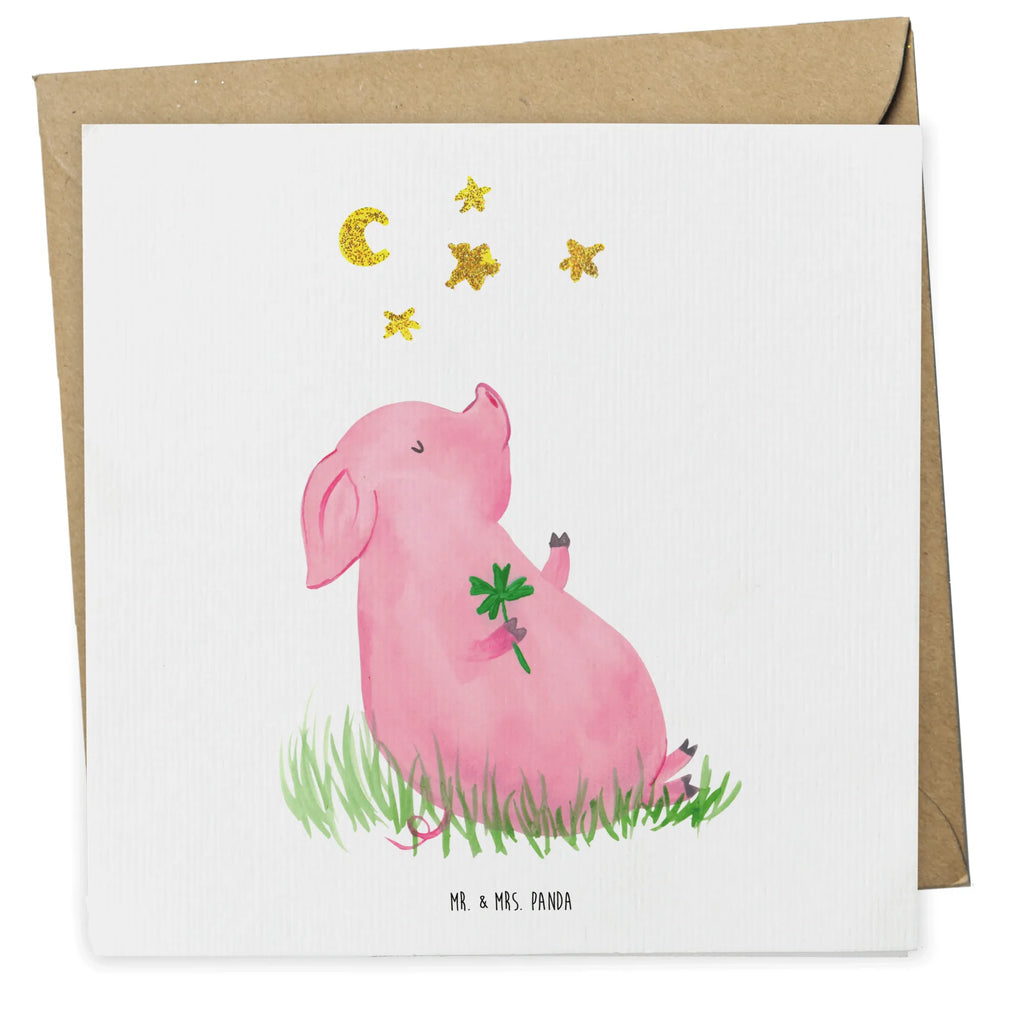 Deluxe Karte Schwein Glück Glückwunschkarte, Karte, Hochwertige Klappkarte, Grußkarte, Hochzeitskarte, Einladungskarte, Geburtstagskarte, Klappkarte, Hochwertige Grußkarte, Tiermotive, Gute Laune, lustige Sprüche, Tiere, Träume, Sterne, Glücksbringer, Sernchen, Schweinchen, Ziele, Glücksschwein. Glück, Schwein, Motivation