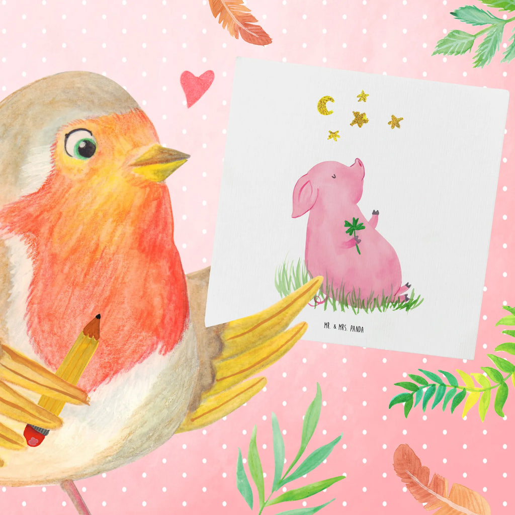 Deluxe Karte Schwein Glück Glückwunschkarte, Karte, Hochwertige Klappkarte, Grußkarte, Hochzeitskarte, Einladungskarte, Geburtstagskarte, Klappkarte, Hochwertige Grußkarte, Tiermotive, Gute Laune, lustige Sprüche, Tiere, Träume, Sterne, Glücksbringer, Sernchen, Schweinchen, Ziele, Glücksschwein. Glück, Schwein, Motivation