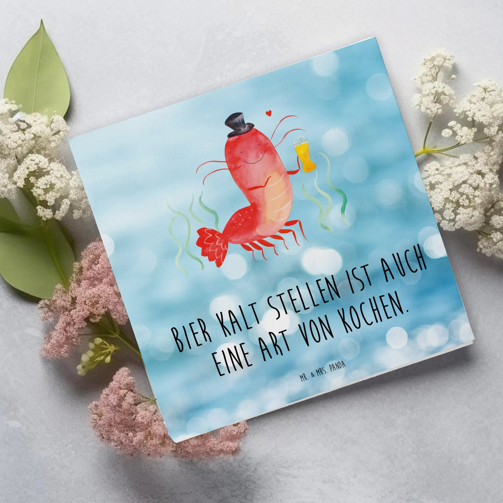 Deluxe Karte Hummer Weizen Einladungskarte, Hochzeitskarte, Karte, Hochwertige Grußkarte, Glückwunschkarte, Geburtstagskarte, Grußkarte, Klappkarte, Hochwertige Klappkarte, Meerestiere, Meer, Urlaub, Junggesellin, Männerhaushalt, Kneipe, Kochen, Gasthaus, Junggeselle, Bierliebhaber, Garnelen, Bier, Wirtschaft, Garnele