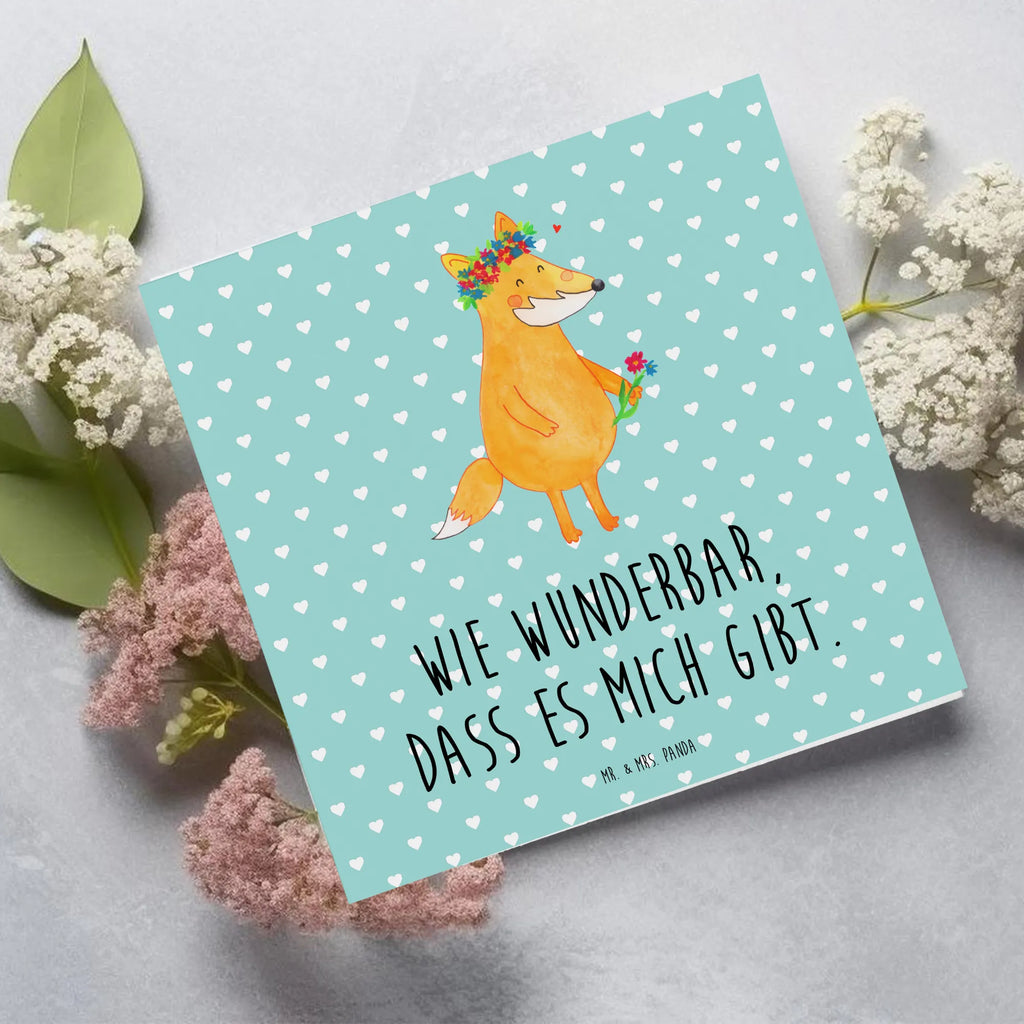 Deluxe Card Fox Flower Glückwunschkarte, Hochzeitskarte, Klappkarte, Geburtstagskarte, Karte, Hochwertige Klappkarte, Grußkarte, Hochwertige Grußkarte, Einladungskarte, Fuchs, mich, Freude, Blumen, Liebesbeweis, Blume, Motivation, ich, Blumenmädchen, Freundin, Fox, Freundinnen, Liebe, Selbstliebe, Füchse, Fuchsmädchen