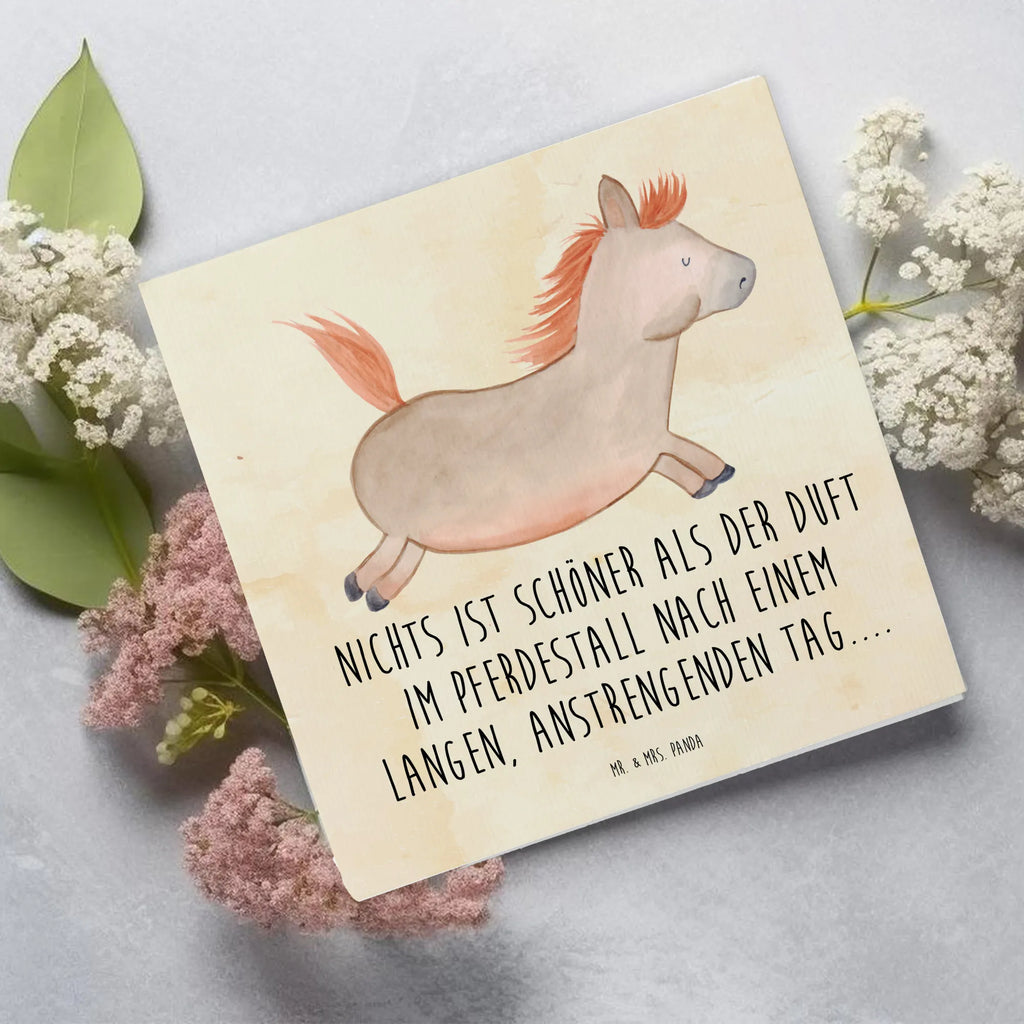 Deluxe Karte Pferd Springen Hochwertige Grußkarte, Karte, Klappkarte, Einladungskarte, Grußkarte, Geburtstagskarte, Hochwertige Klappkarte, Glückwunschkarte, Hochzeitskarte, Bauernhof, Hoftiere, Landwirt, Landwirtin, Pferde, Pony, reiten, Pferd, ausreiten, Pferdebesitzer, Stall, Pferdestall