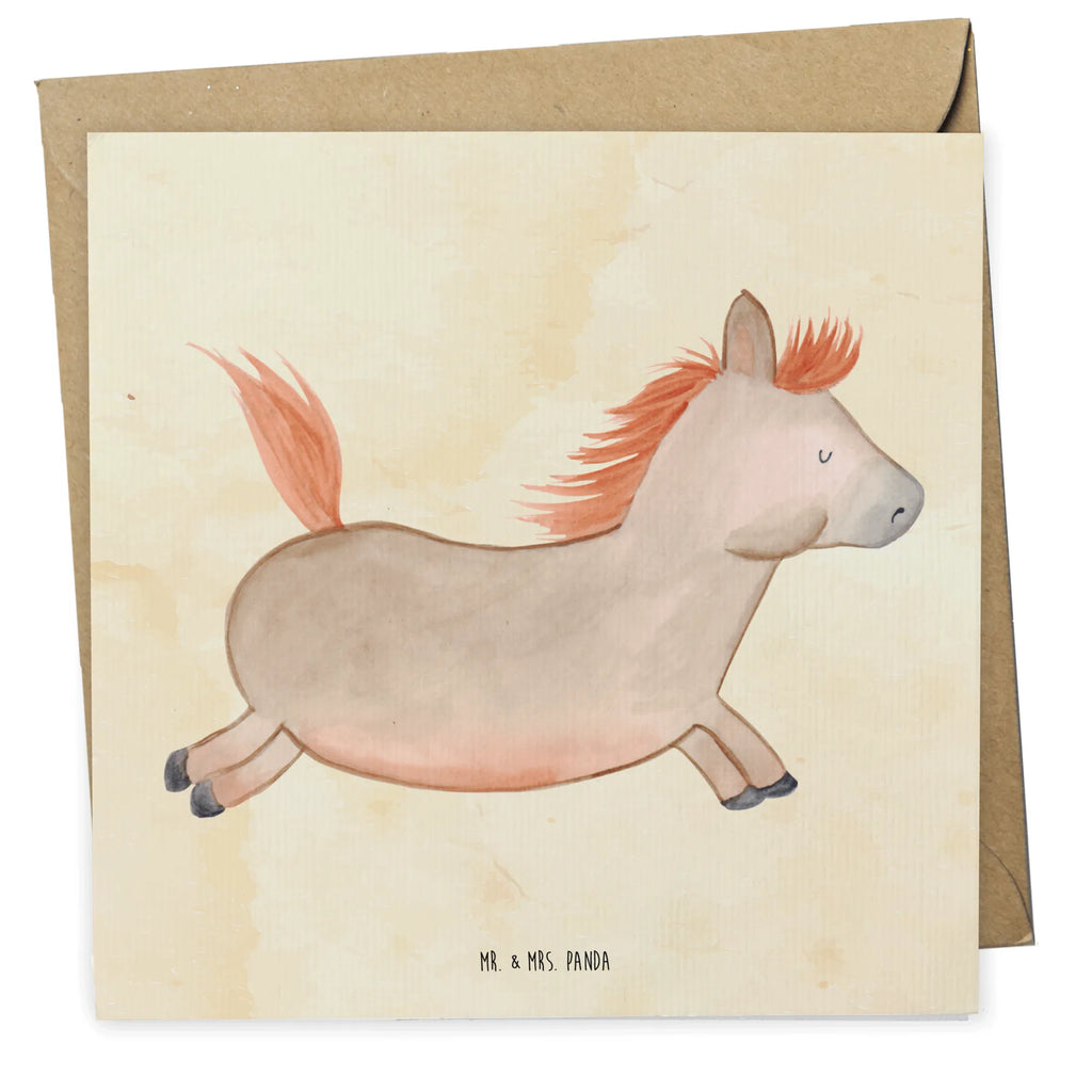 Deluxe Karte Pferd Springen Hochwertige Grußkarte, Karte, Klappkarte, Einladungskarte, Grußkarte, Geburtstagskarte, Hochwertige Klappkarte, Glückwunschkarte, Hochzeitskarte, Bauernhof, Hoftiere, Landwirt, Landwirtin, Pferde, Pony, reiten, Pferd, ausreiten, Pferdebesitzer, Stall, Pferdestall