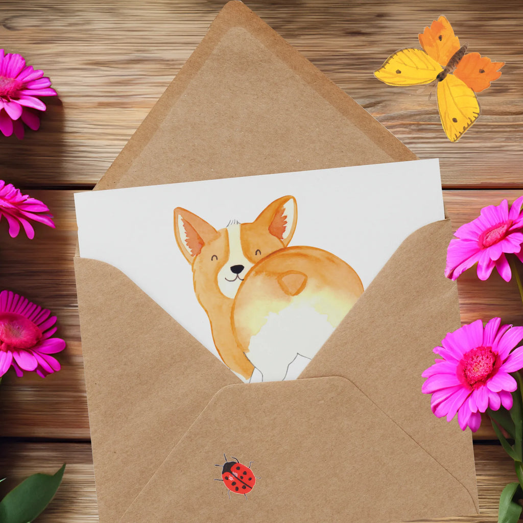 Deluxe Karte Corgi Po Glückwunschkarte, Karte, Hochzeitskarte, Hochwertige Klappkarte, Klappkarte, Hochwertige Grußkarte, Grußkarte, Einladungskarte, Geburtstagskarte, Hund, Hundemotiv, Haustier, Hunderasse, Tierliebhaber, Hundebesitzer, Sprüche, Spruch, Hundeliebe, Corgie, Motivation, Selbstliebe