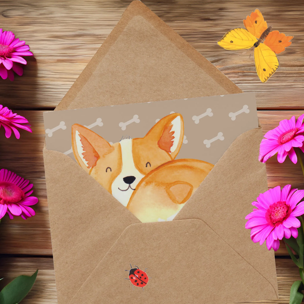 Deluxe Karte Corgi Po Glückwunschkarte, Karte, Hochzeitskarte, Hochwertige Klappkarte, Klappkarte, Hochwertige Grußkarte, Grußkarte, Einladungskarte, Geburtstagskarte, Hund, Hundemotiv, Haustier, Hunderasse, Tierliebhaber, Hundebesitzer, Sprüche, Spruch, Hundeliebe, Corgie, Motivation, Selbstliebe