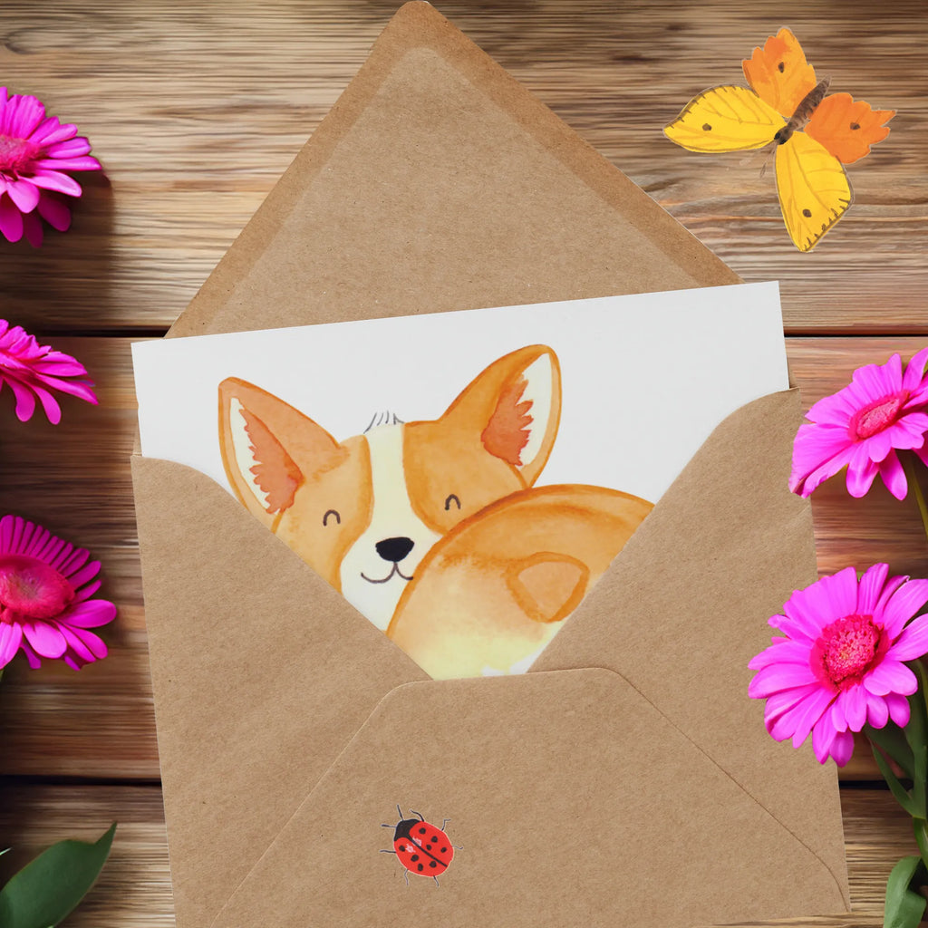 Deluxe Karte Corgi Po Glückwunschkarte, Karte, Hochzeitskarte, Hochwertige Klappkarte, Klappkarte, Hochwertige Grußkarte, Grußkarte, Einladungskarte, Geburtstagskarte, Hund, Hundemotiv, Haustier, Hunderasse, Tierliebhaber, Hundebesitzer, Sprüche, Spruch, Hundeliebe, Corgie, Motivation, Selbstliebe