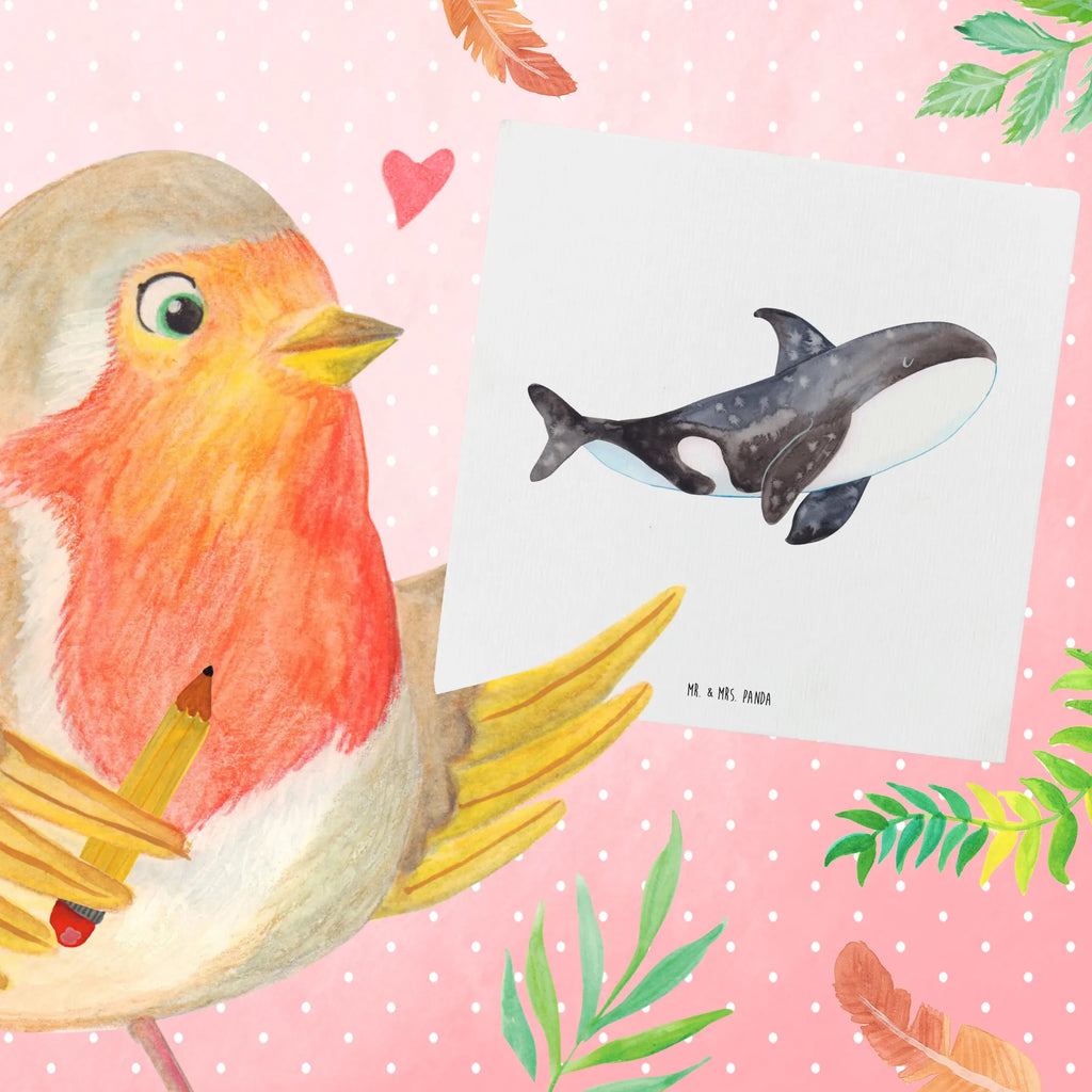 Deluxe Karte Orca doppelkarte, Klappkarte, anlasskarte, Glückwunschkarte, faltkarte, Grußkarte, Urlaub, Meer, Meerestiere, Arbeit, Startup, Orca, Selbstliebe, Möglichkeiten, Killerwal, Neustart, Motivation, Büro, Orcas, Wal