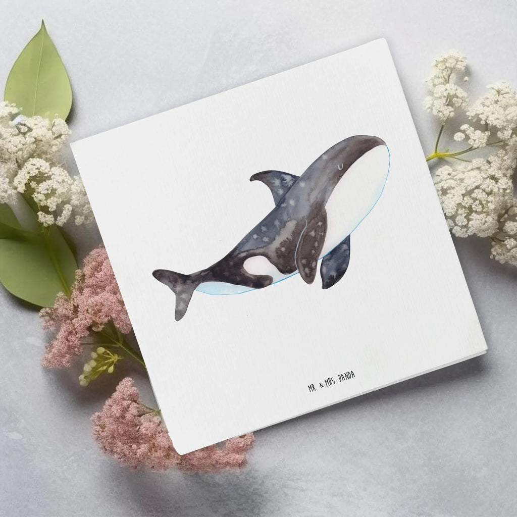 Deluxe Karte Orca doppelkarte, Klappkarte, anlasskarte, Glückwunschkarte, faltkarte, Grußkarte, Urlaub, Meer, Meerestiere, Arbeit, Startup, Orca, Selbstliebe, Möglichkeiten, Killerwal, Neustart, Motivation, Büro, Orcas, Wal