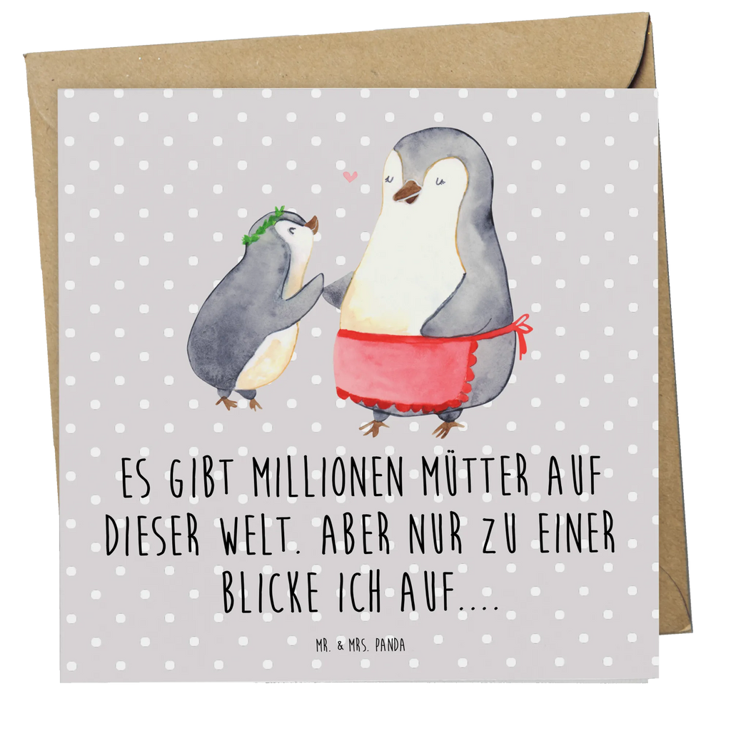 Deluxe Karte Pinguin mit Kind Karte, Geburtstagskarte, Glückwunschkarte, Hochwertige Grußkarte, Hochwertige Klappkarte, Hochzeitskarte, Klappkarte, Einladungskarte, Grußkarte, Familie, Vatertag, Muttertag, Bruder, Schwester, Mama, Papa, Oma, Opa, Mutter, Mutti, Geschenk, Mami, Geburststag