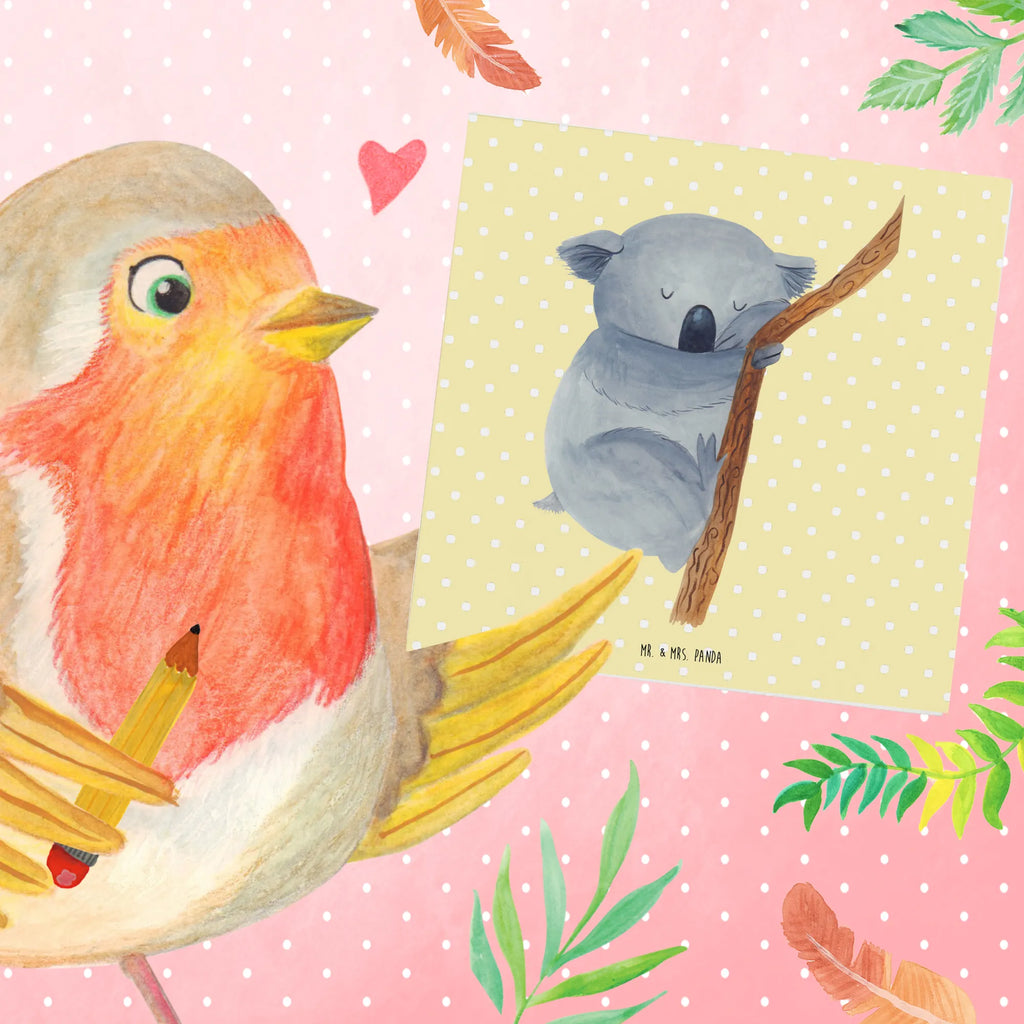 Deluxe Karte Koalabär Geburtstagskarte, Klappkarte, Grußkarte, Karte, Hochwertige Klappkarte, Einladungskarte, Glückwunschkarte, Hochzeitskarte, Hochwertige Grußkarte, Tiermotive, Gute Laune, lustige Sprüche, Tiere, träumen, Koala, Koalabär, Traum, schlafen, Schlafzimmer, Traumland, Bär