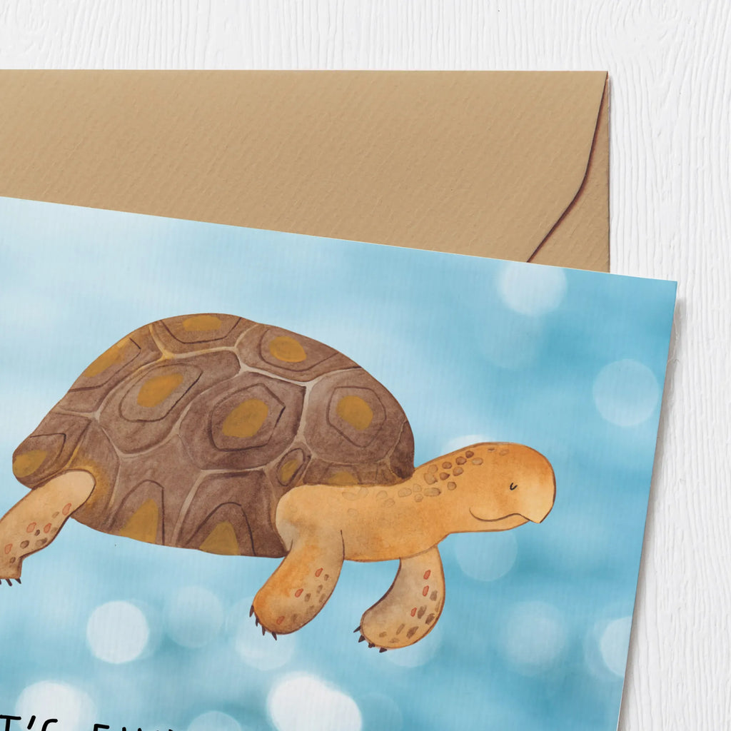 Deluxe Card tortoise March Glückwunschkarte, Karte, Hochwertige Grußkarte, Klappkarte, Geburtstagskarte, Grußkarte, Hochzeitskarte, Hochwertige Klappkarte, Einladungskarte, Meerestiere, Meer, Urlaub, Schildkröte, Lieblingsmensch, get lost, Inspiration, Schildkröten, Reiselust, Neustart, Abenteuer, Motivation