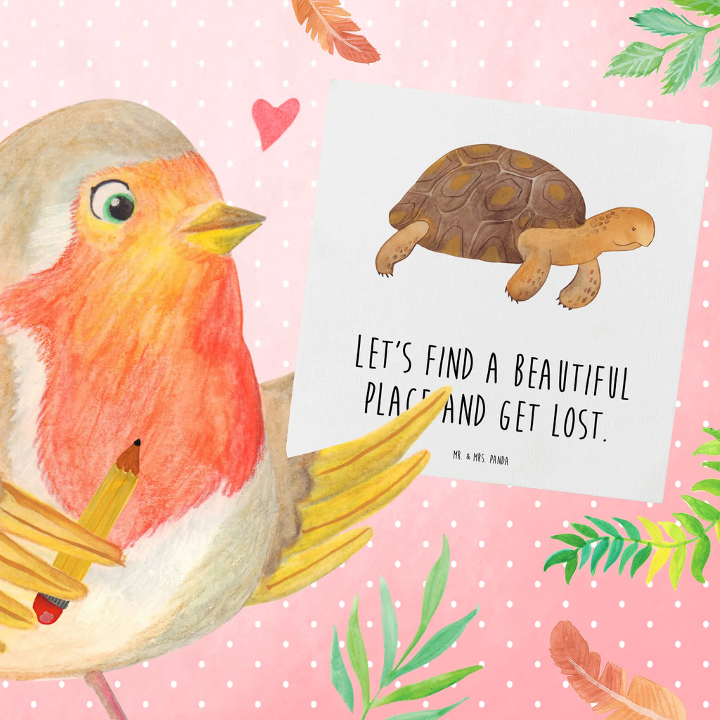 Deluxe Card tortoise March Glückwunschkarte, Karte, Hochwertige Grußkarte, Klappkarte, Geburtstagskarte, Grußkarte, Hochzeitskarte, Hochwertige Klappkarte, Einladungskarte, Meerestiere, Meer, Urlaub, Schildkröte, Lieblingsmensch, get lost, Inspiration, Schildkröten, Reiselust, Neustart, Abenteuer, Motivation