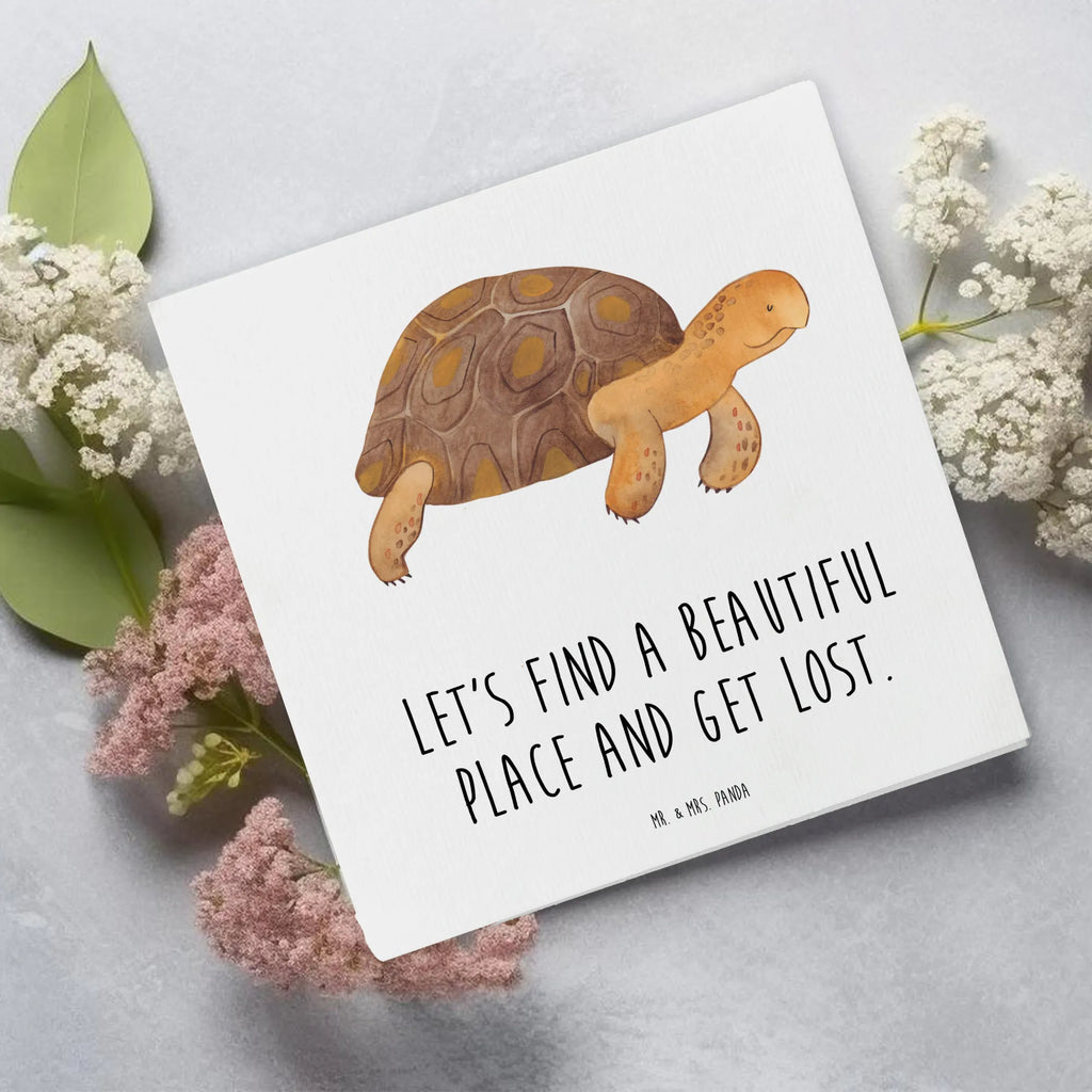 Deluxe Card tortoise March Glückwunschkarte, Karte, Hochwertige Grußkarte, Klappkarte, Geburtstagskarte, Grußkarte, Hochzeitskarte, Hochwertige Klappkarte, Einladungskarte, Meerestiere, Meer, Urlaub, Schildkröte, Lieblingsmensch, get lost, Inspiration, Schildkröten, Reiselust, Neustart, Abenteuer, Motivation