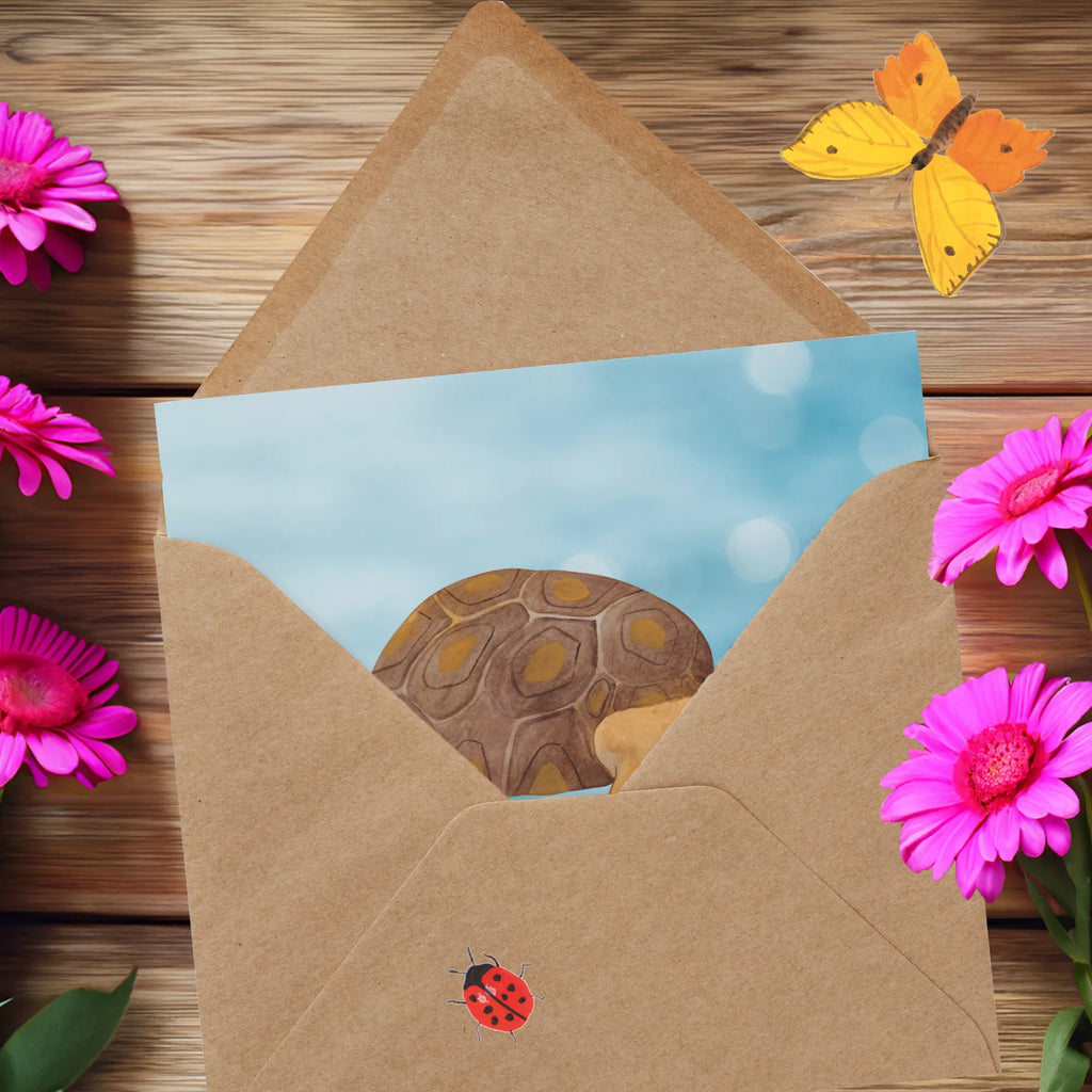 Deluxe Card tortoise March Glückwunschkarte, Karte, Hochwertige Grußkarte, Klappkarte, Geburtstagskarte, Grußkarte, Hochzeitskarte, Hochwertige Klappkarte, Einladungskarte, Meerestiere, Meer, Urlaub, Schildkröte, Lieblingsmensch, get lost, Inspiration, Schildkröten, Reiselust, Neustart, Abenteuer, Motivation
