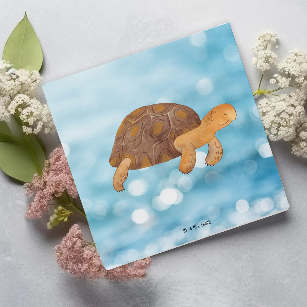Deluxe Card tortoise March Glückwunschkarte, Karte, Hochwertige Grußkarte, Klappkarte, Geburtstagskarte, Grußkarte, Hochzeitskarte, Hochwertige Klappkarte, Einladungskarte, Meerestiere, Meer, Urlaub, Schildkröte, Lieblingsmensch, get lost, Inspiration, Schildkröten, Reiselust, Neustart, Abenteuer, Motivation