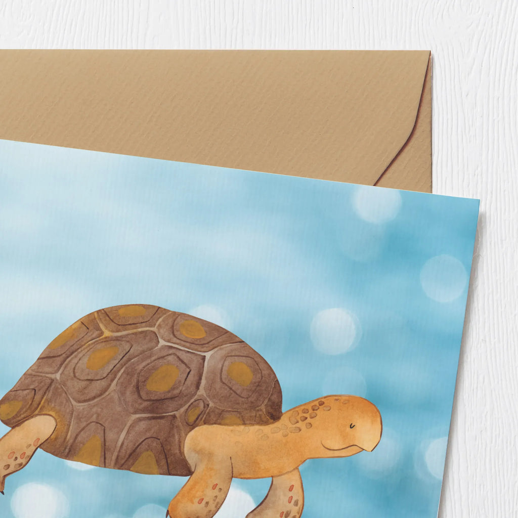 Deluxe Card tortoise March Glückwunschkarte, Karte, Hochwertige Grußkarte, Klappkarte, Geburtstagskarte, Grußkarte, Hochzeitskarte, Hochwertige Klappkarte, Einladungskarte, Meerestiere, Meer, Urlaub, Schildkröte, Lieblingsmensch, get lost, Inspiration, Schildkröten, Reiselust, Neustart, Abenteuer, Motivation