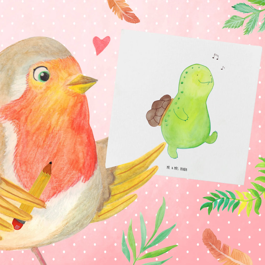 Deluxe Karte Schildkröte Pfeifen Einladungskarte, Geburtstagskarte, Hochzeitskarte, Karte, Hochwertige Grußkarte, Grußkarte, Hochwertige Klappkarte, Klappkarte, Glückwunschkarte, Schildkröte, fröhlich, Lebensfreude, Motivation, Depression, Trennung, Schildi, Neuanfang, Schildkröten, Glück