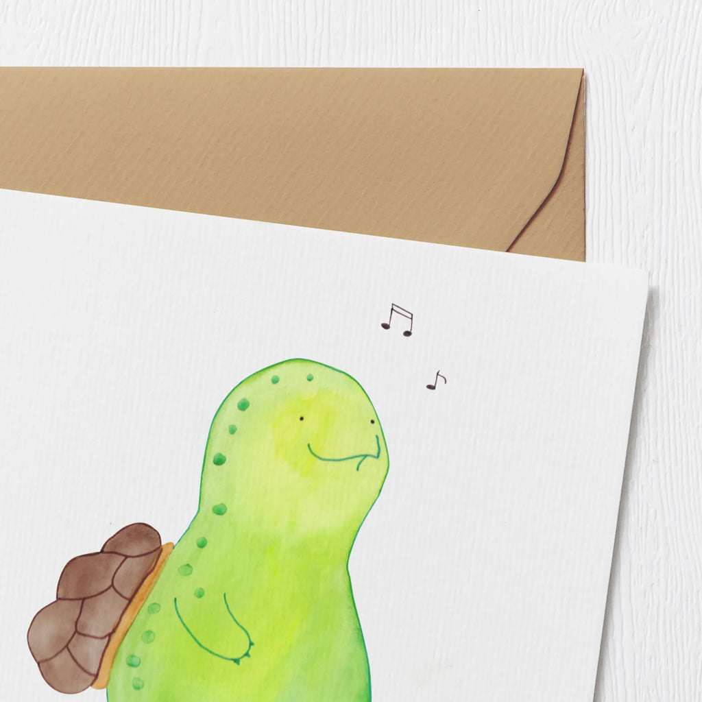 Deluxe Karte Schildkröte Pfeifen Einladungskarte, Geburtstagskarte, Hochzeitskarte, Karte, Hochwertige Grußkarte, Grußkarte, Hochwertige Klappkarte, Klappkarte, Glückwunschkarte, Schildkröte, fröhlich, Lebensfreude, Motivation, Depression, Trennung, Schildi, Neuanfang, Schildkröten, Glück