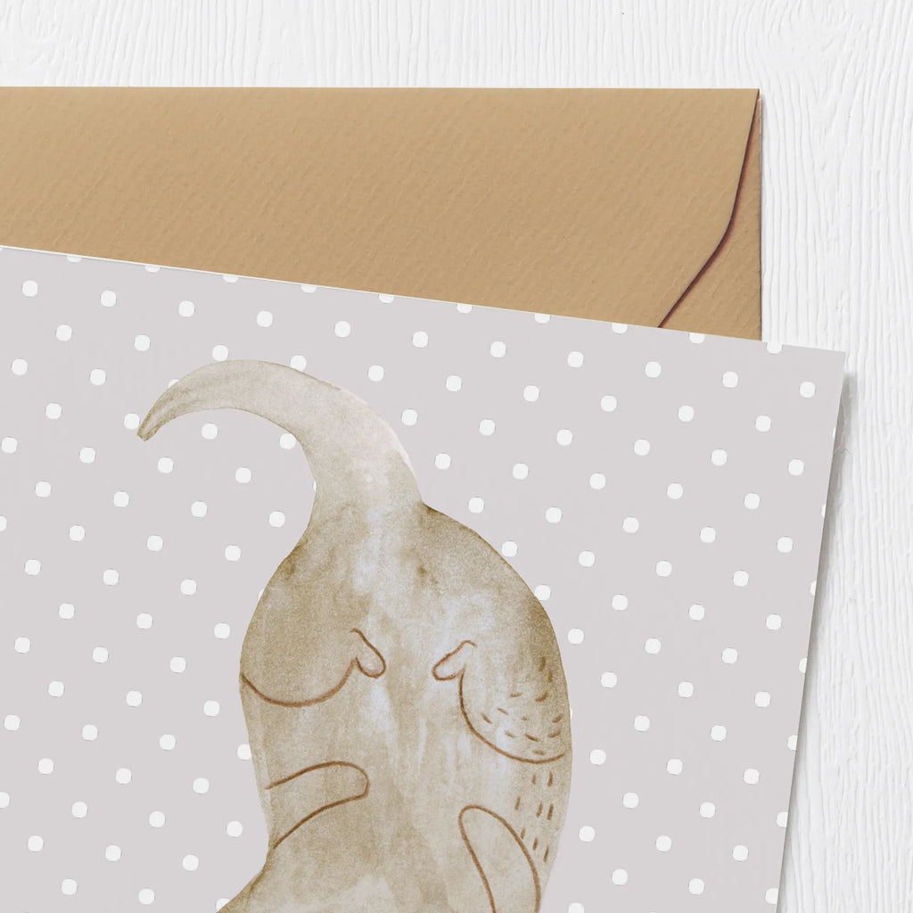 Deluxe Card otter upside down Einladungskarte, Hochwertige Klappkarte, Grußkarte, Karte, Geburtstagskarte, Glückwunschkarte, Hochzeitskarte, Klappkarte, Hochwertige Grußkarte, Otter, Fischotter, Seeotter, Otter Seeotter See Otter