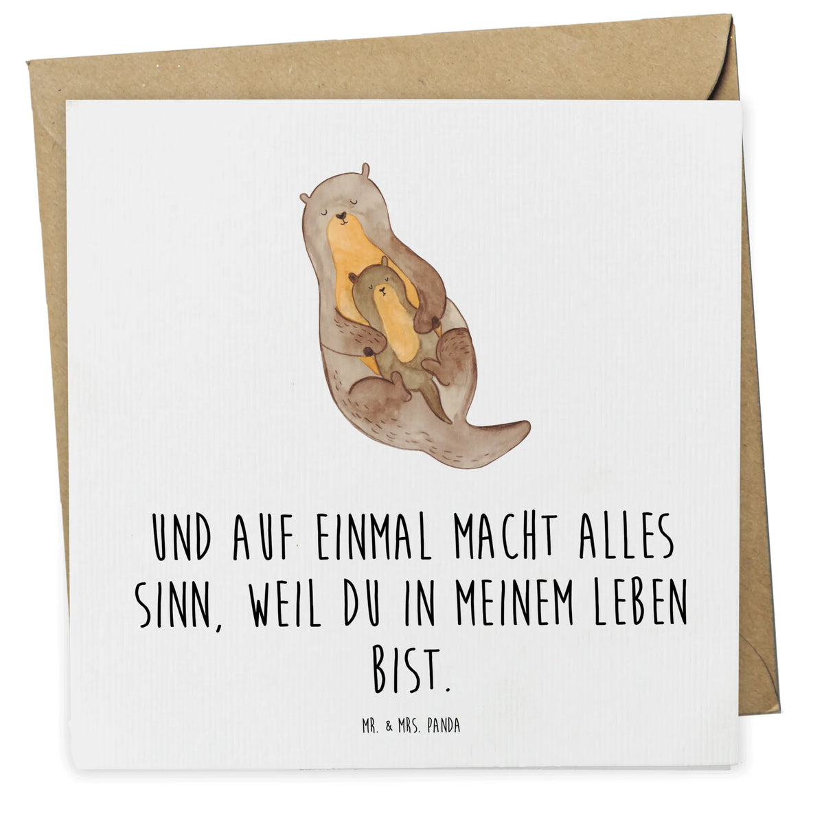 Deluxe Card otter child animal lover, marten, sea otter, European otter, water mammal, aquatic animal, baby otter, predator, water, otter gifts, gift ideas for animal lovers, animal, mammal, water animal, gifts for people in love, Otter Sea Otter Lake Otter
