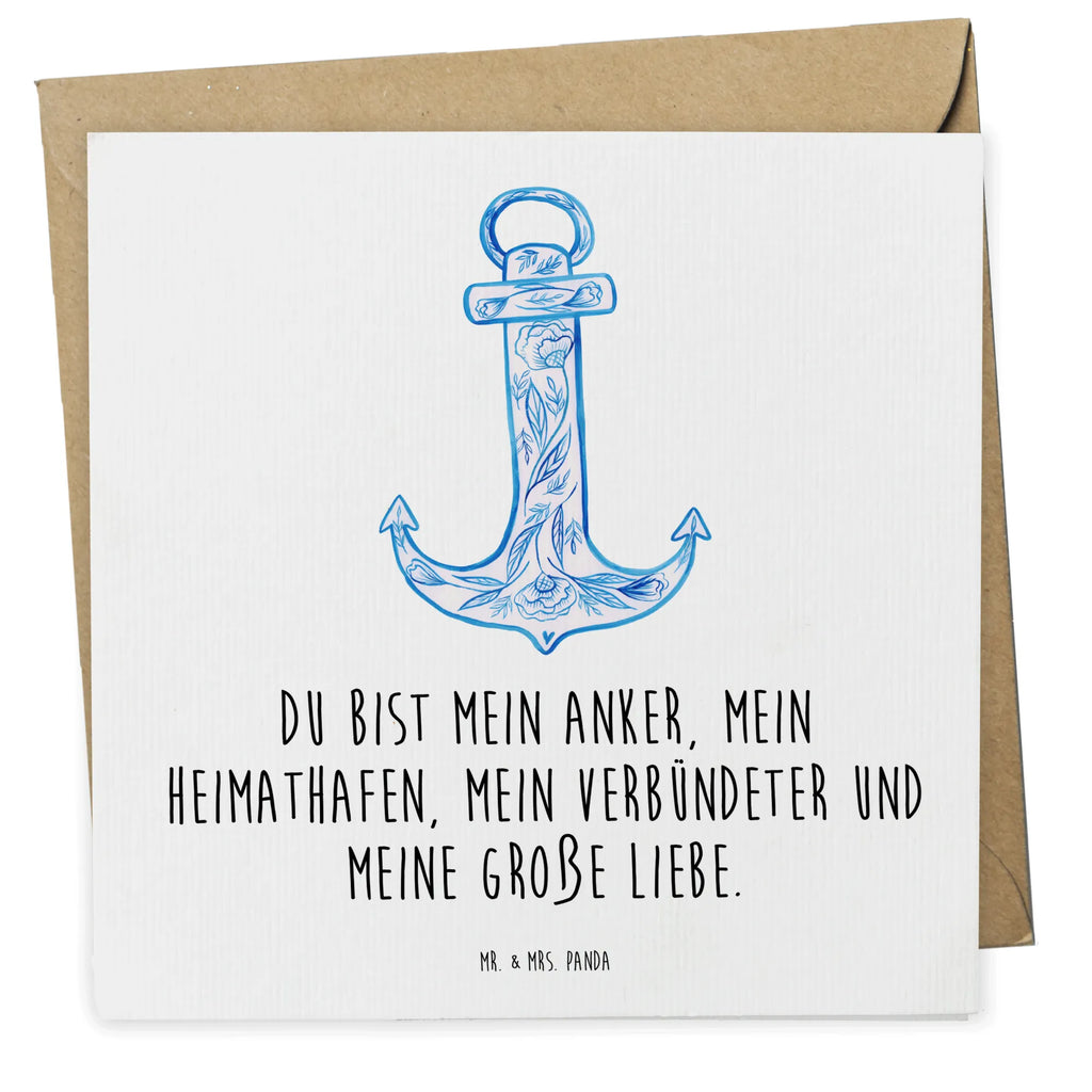 Deluxe Karte Anker Blau Karte, Grußkarte, Geburtstagskarte, Einladungskarte, Glückwunschkarte, Hochwertige Grußkarte, Klappkarte, Hochzeitskarte, Hochwertige Klappkarte, Tiermotive, Gute Laune, lustige Sprüche, Tiere