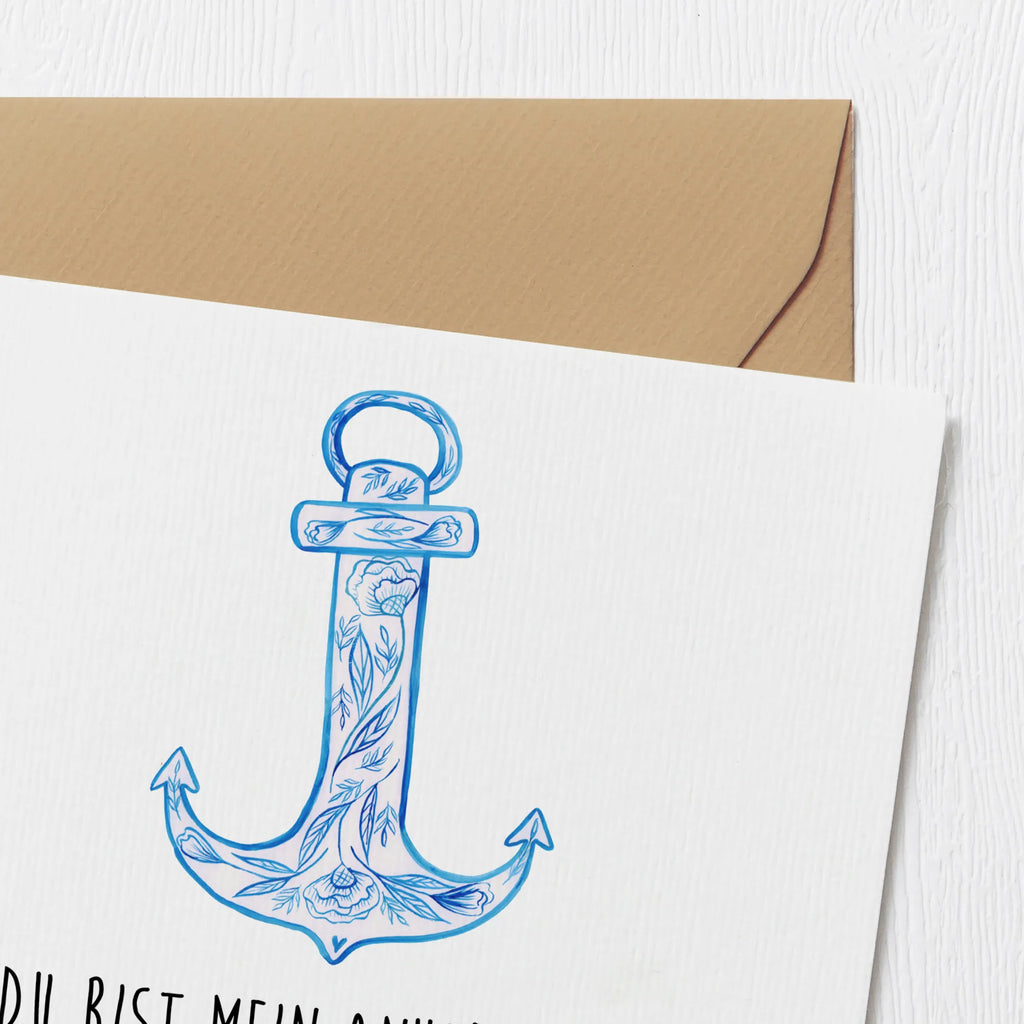 Deluxe Karte Anker Blau Karte, Grußkarte, Geburtstagskarte, Einladungskarte, Glückwunschkarte, Hochwertige Grußkarte, Klappkarte, Hochzeitskarte, Hochwertige Klappkarte, Tiermotive, Gute Laune, lustige Sprüche, Tiere