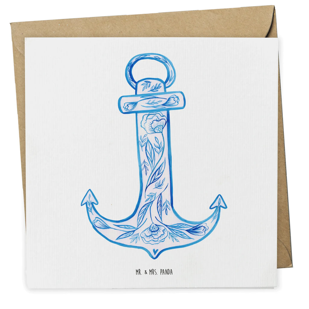 Deluxe Karte Anker Blau Karte, Grußkarte, Geburtstagskarte, Einladungskarte, Glückwunschkarte, Hochwertige Grußkarte, Klappkarte, Hochzeitskarte, Hochwertige Klappkarte, Tiermotive, Gute Laune, lustige Sprüche, Tiere