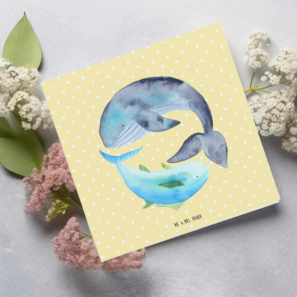 Deluxe Karte Walfisch Thunfisch Hochwertige Grußkarte, Karte, Hochzeitskarte, Geburtstagskarte, Klappkarte, Glückwunschkarte, Einladungskarte, Grußkarte, Hochwertige Klappkarte, Tiermotive, Gute Laune, lustige Sprüche, Tiere, Spruch lustig, Wal, Spruch des Tages, Flachwitz, Tunfisch, Witz, Wortwitz lustig, Wahl, Flachwitz Geschenk