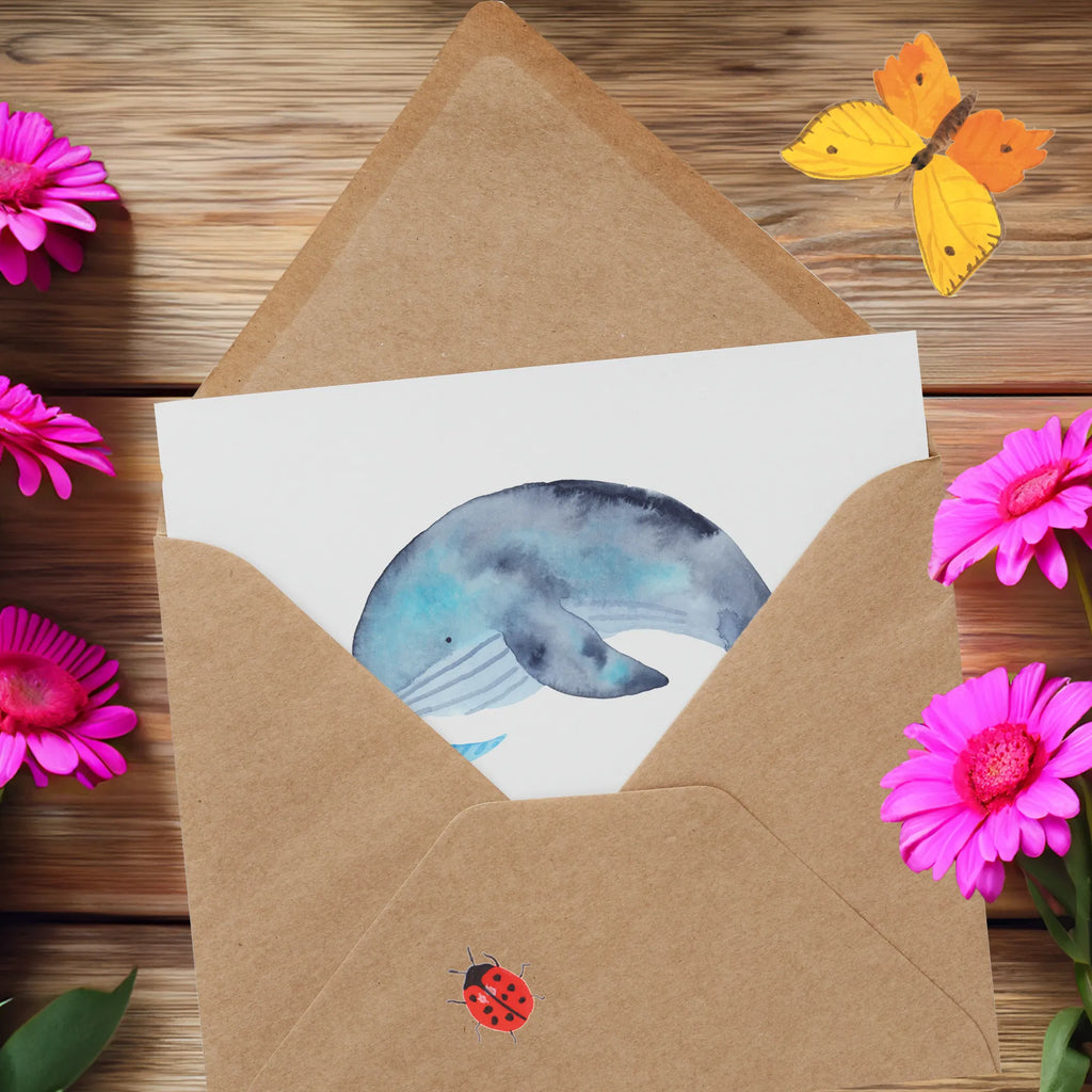 Deluxe Karte Walfisch Thunfisch Hochwertige Grußkarte, Karte, Hochzeitskarte, Geburtstagskarte, Klappkarte, Glückwunschkarte, Einladungskarte, Grußkarte, Hochwertige Klappkarte, Tiermotive, Gute Laune, lustige Sprüche, Tiere, Spruch lustig, Wal, Spruch des Tages, Flachwitz, Tunfisch, Witz, Wortwitz lustig, Wahl, Flachwitz Geschenk