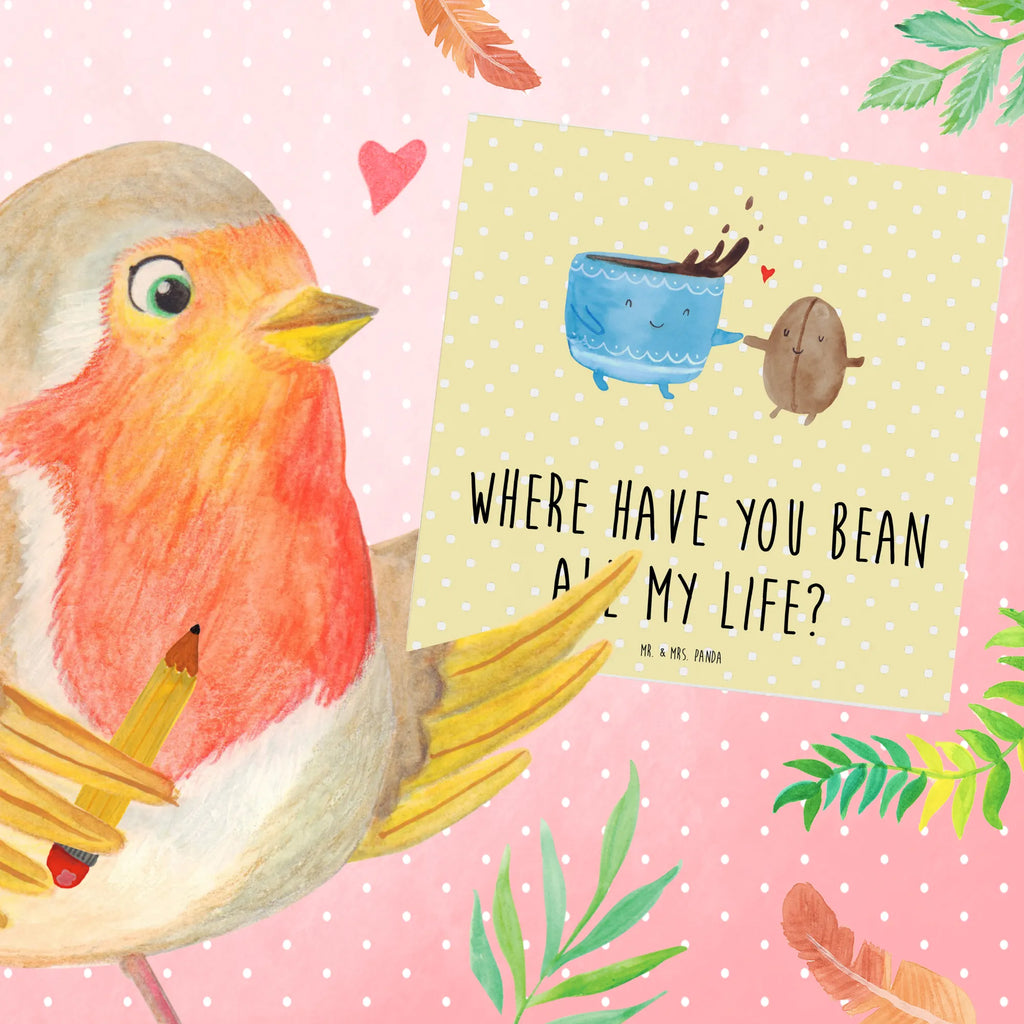 Deluxe Karte Kaffee Bohne Hochzeitskarte, Glückwunschkarte, Hochwertige Grußkarte, Karte, Hochwertige Klappkarte, Einladungskarte, Klappkarte, Grußkarte, Geburtstagskarte, Tiermotive, Gute Laune, lustige Sprüche, Tiere, Genuss, Glück, Kaffeebohne, Kaffee, Zufriedenheit