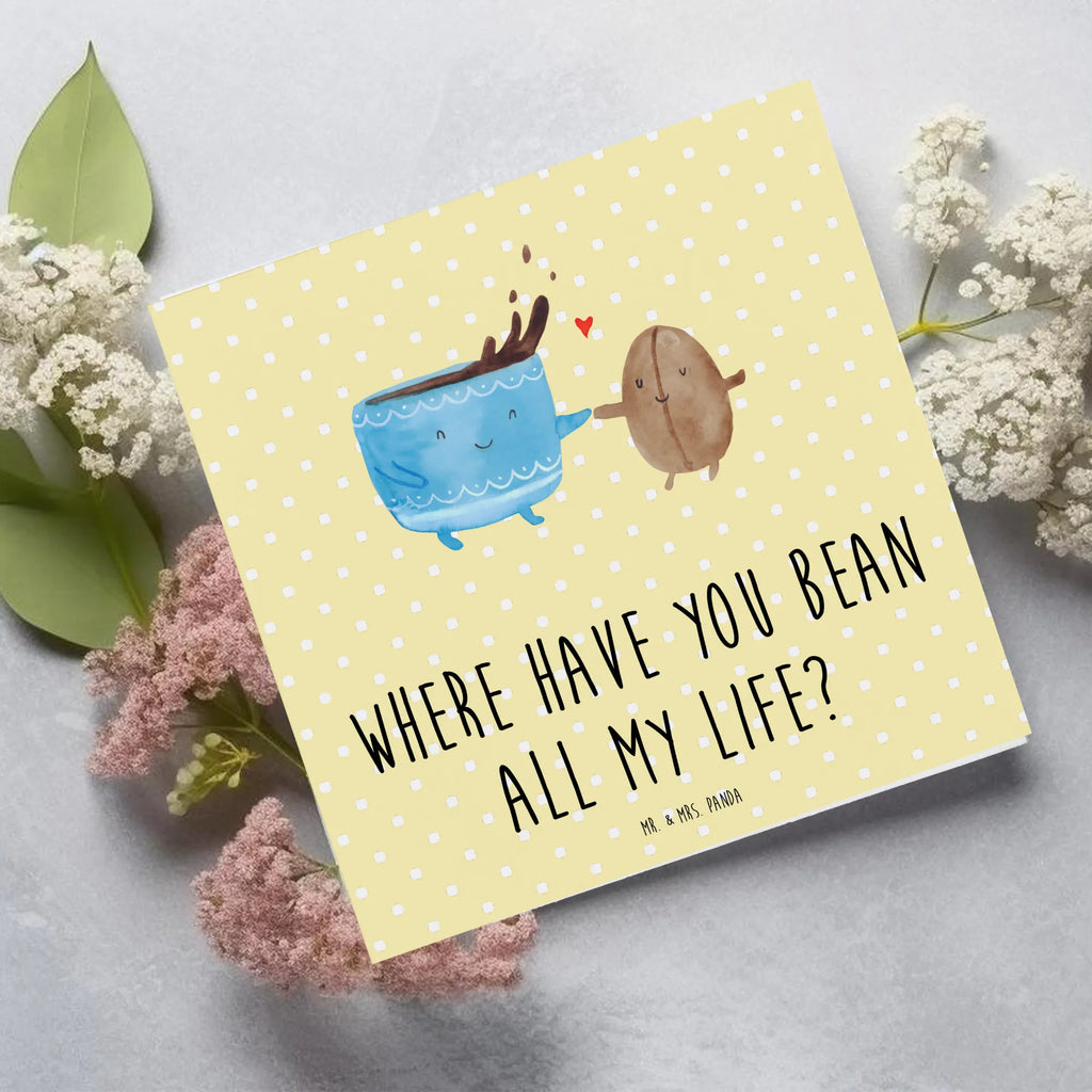 Deluxe Karte Kaffee Bohne Hochzeitskarte, Glückwunschkarte, Hochwertige Grußkarte, Karte, Hochwertige Klappkarte, Einladungskarte, Klappkarte, Grußkarte, Geburtstagskarte, Tiermotive, Gute Laune, lustige Sprüche, Tiere, Genuss, Glück, Kaffeebohne, Kaffee, Zufriedenheit